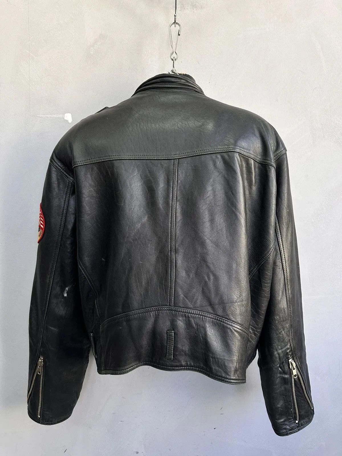 Schott Vintage Cropped Aviator Leather Jacket Harley Davidson Japan Size US M / EU 48-50 / 2 - 8 Thumbnail