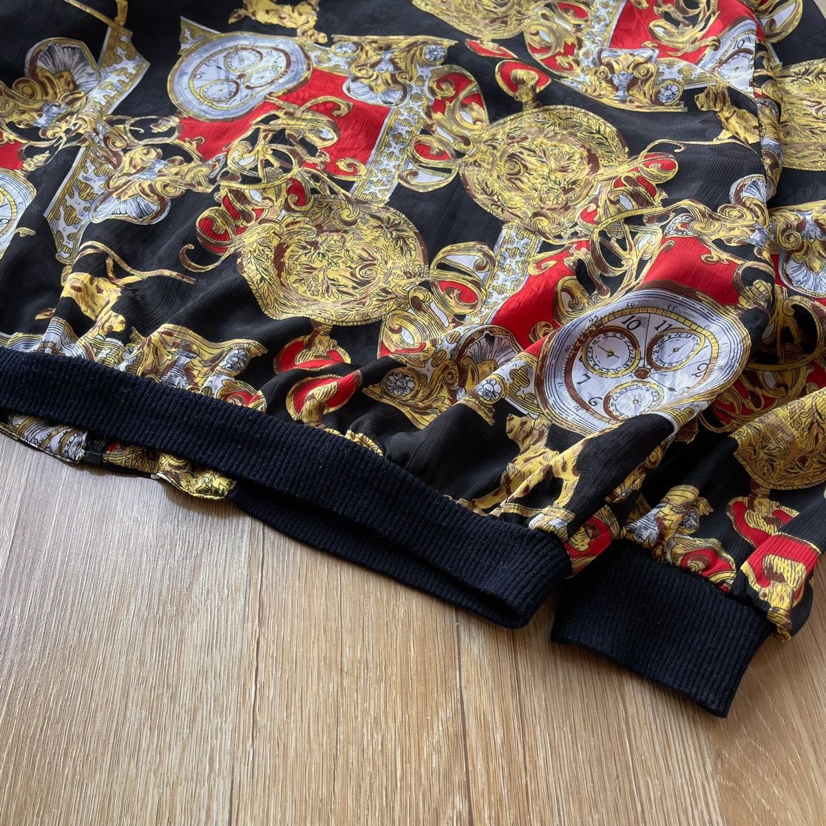 Vintage Vintage 80s Clock Pattern Zip Up Jacket Versace Style Size US M / EU 48-50 / 2 - 13 Thumbnail