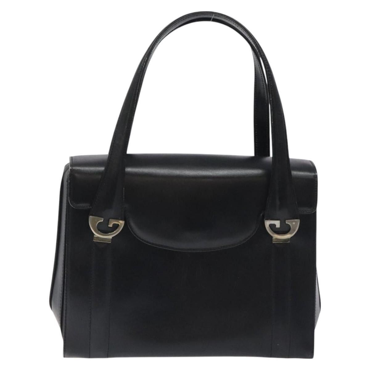 Gucci GUCCI Hand Bag Leather Black Gold Size ONE SIZE - 13 Thumbnail