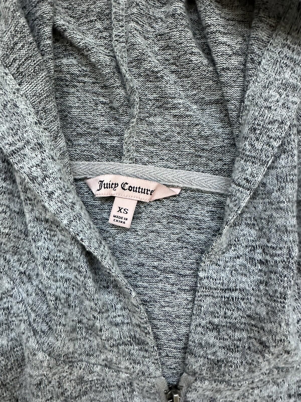 Juicy Couture Jeans Y2K Juicy Couture Jacket XS Gray Zip Up Lightweight Hoodie Size XS / US 0-2 / IT 36-38 - 4 Thumbnail