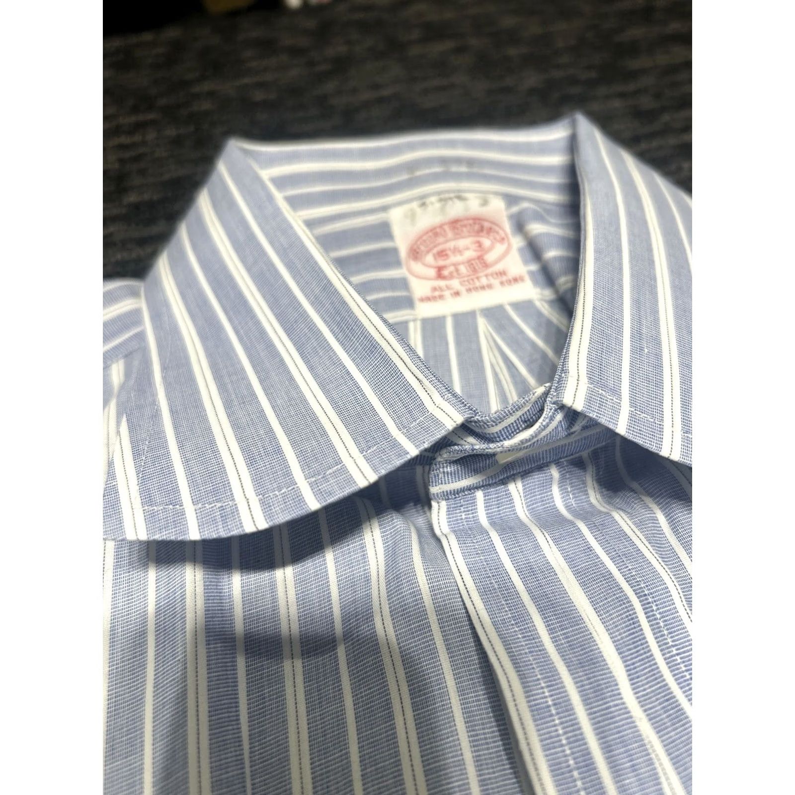 Brooks Brothers VINTAGE Brooks Brothers Shirt Mens Collared Button-Up 100% Cotton White Red 16 1/2-36 Long Sleeve XS? Size US L / EU 52-54 / 3 - 2 Thumbnail