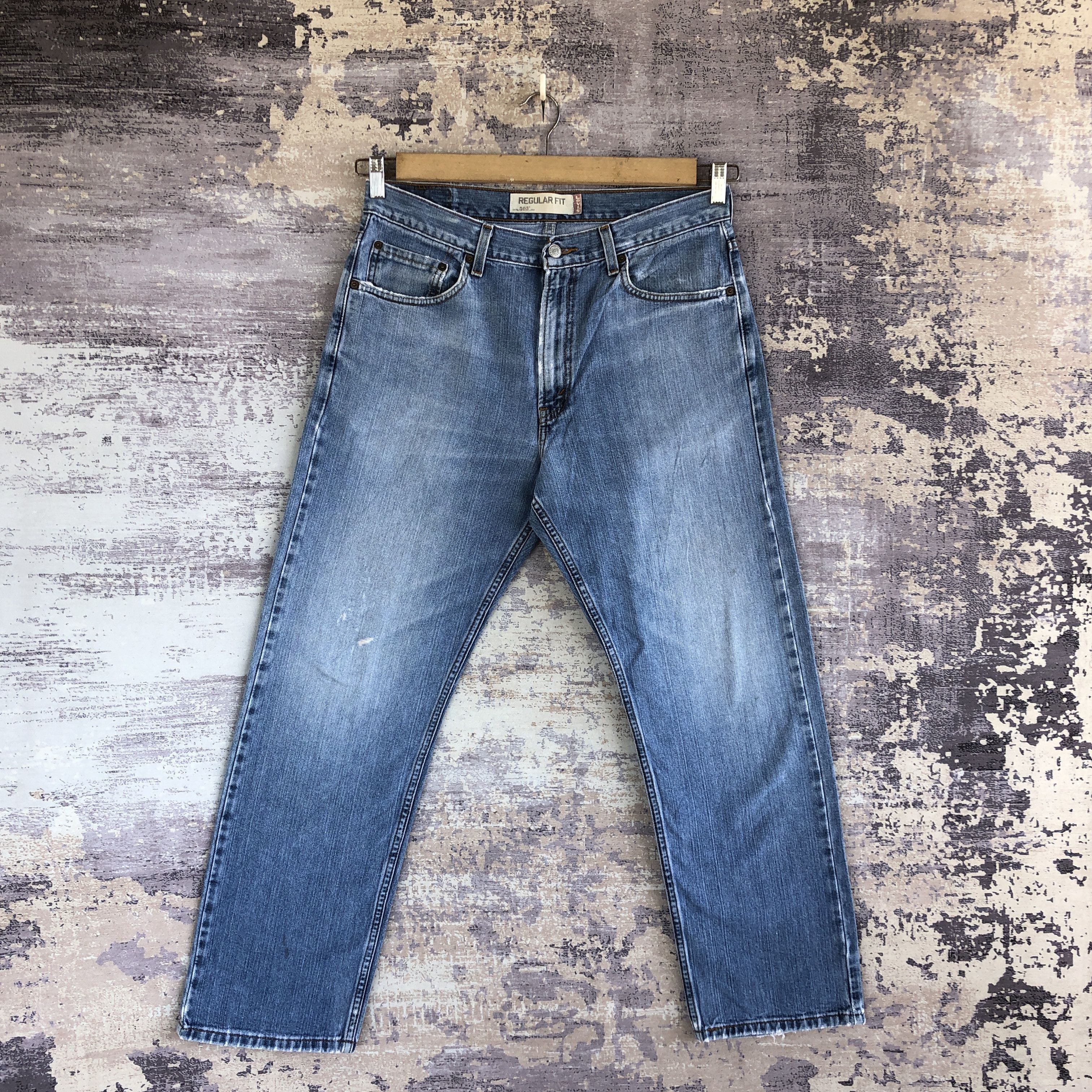 Levi's Vintage Levis 505 Sun Faded Jeans Levi's Light Wash Denim Size US 34 / EU 50 - 1 Thumbnail