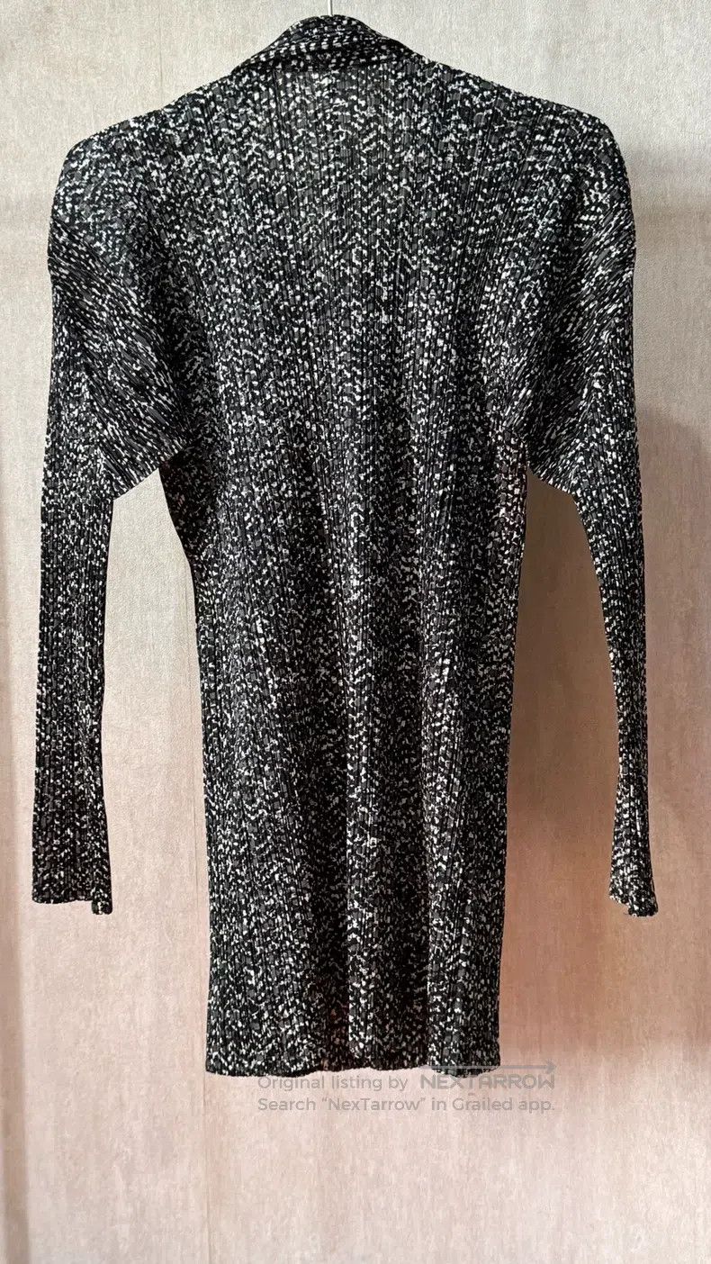Issey Miyake Issey Miyake Black, White and Gray Marble Pattern Cardigan Size L / US 10 / IT 46 - 4 Thumbnail