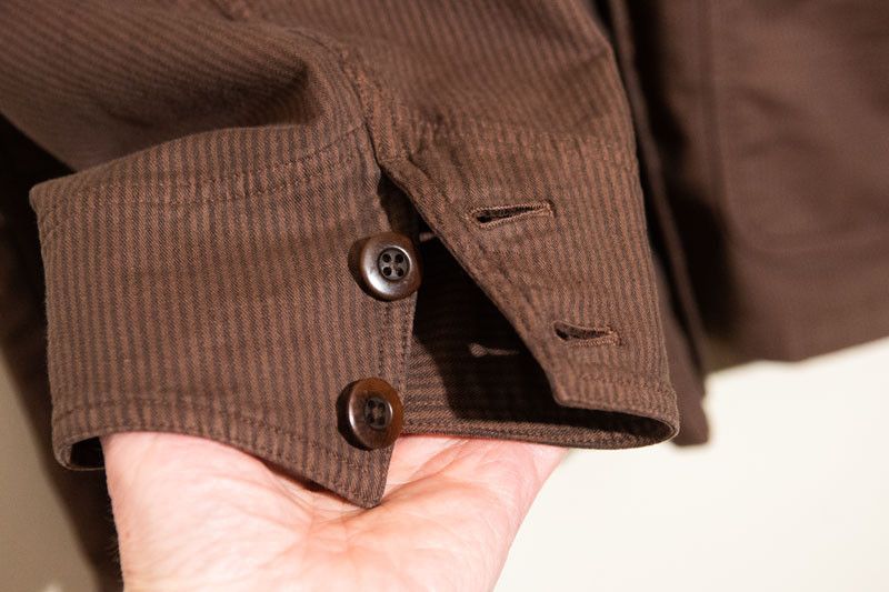 Ts(S) TSS Brown Stripe Cotton Blend Oversized French Chore Jacket Size US M / EU 48-50 / 2 - 4 Thumbnail