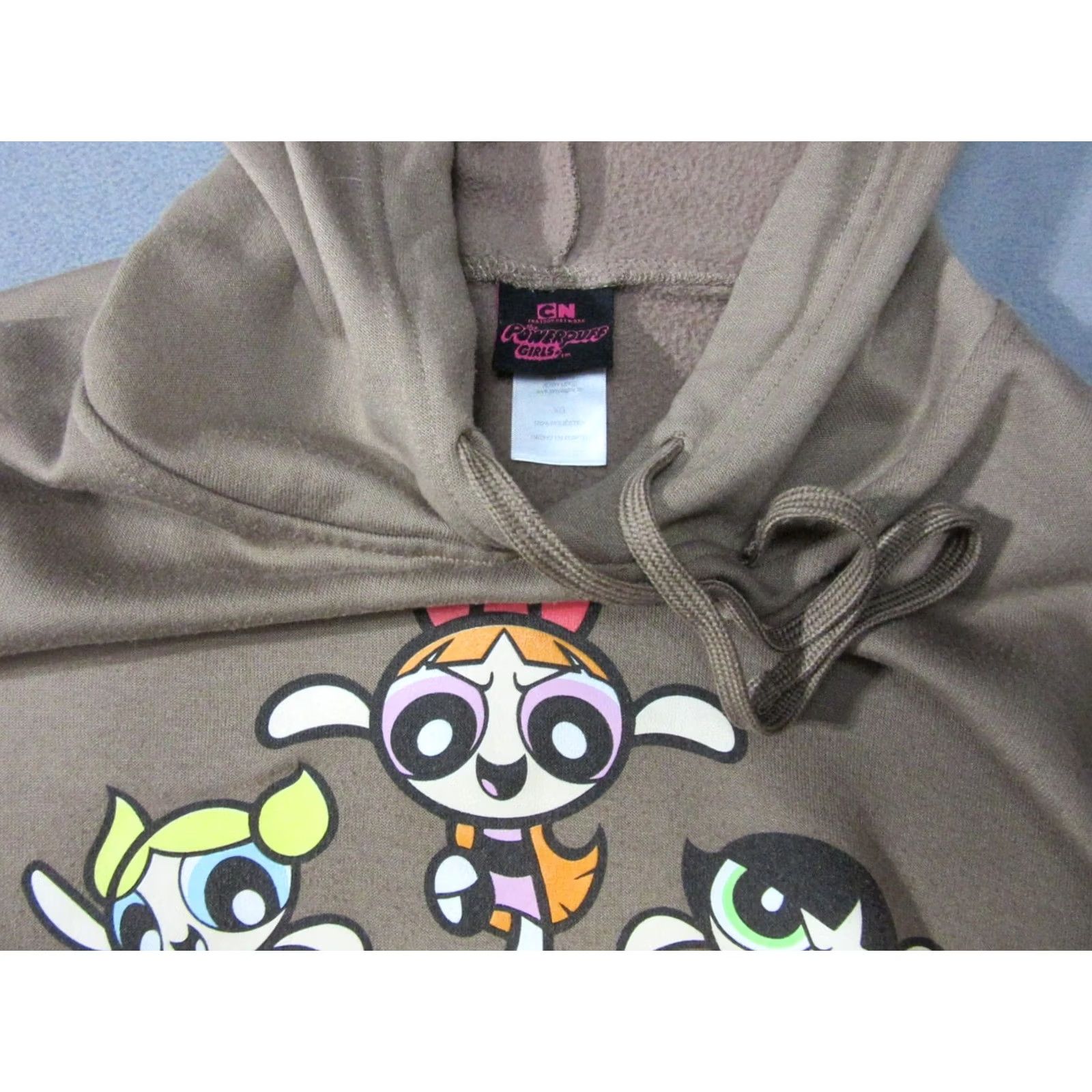 Vintage Powerpuff Girls Hoodie Womens XL Brown Graphic Sleeve - Cartoon Network Y2K Size XL / US 12-14 / IT 48-50 - 7 Thumbnail