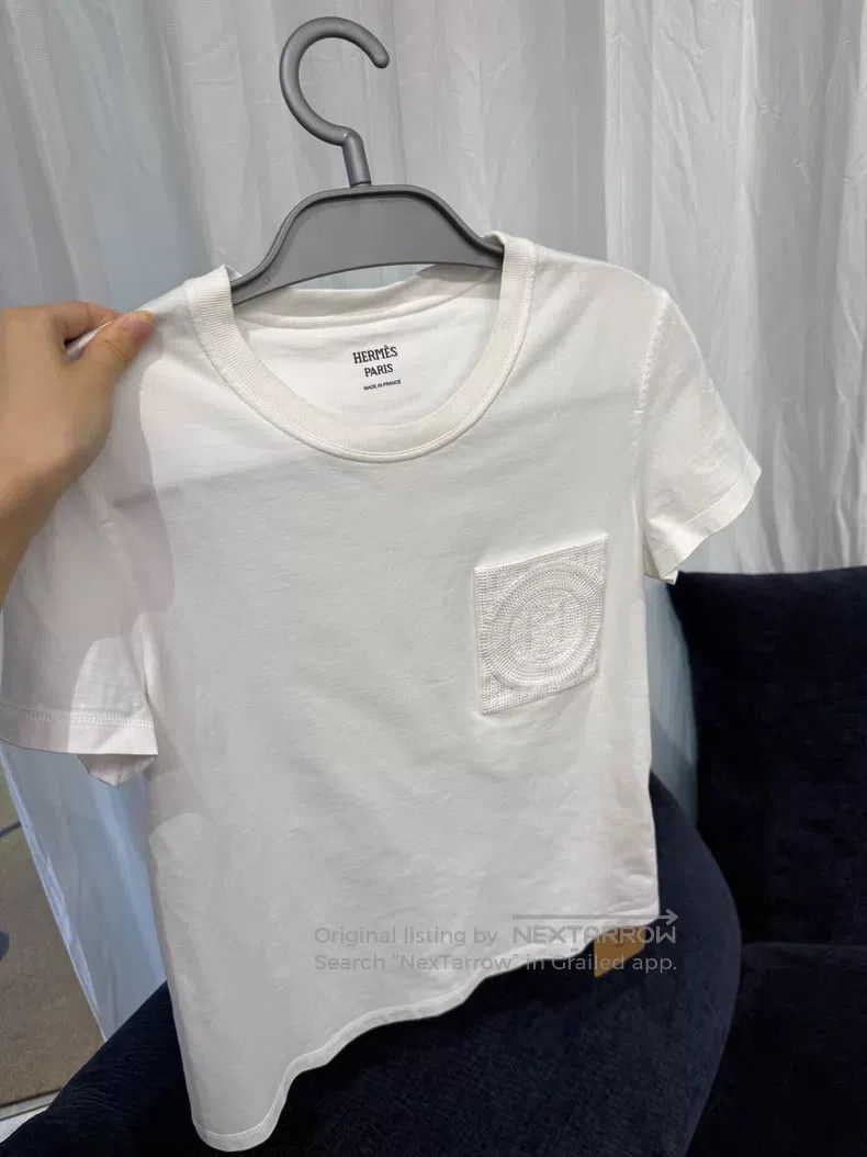 Hermes Hermes Classic H Pocket Short Sleeve T-Shirt - Cotton Size XS / US 0-2 / IT 36-38 - 1 Thumbnail