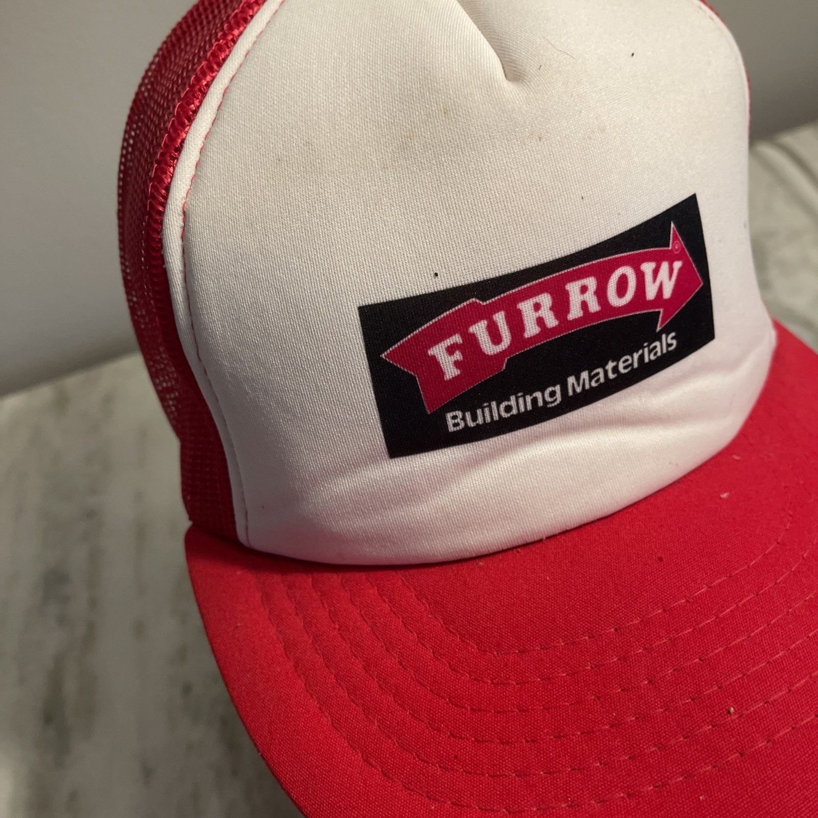 Vintage Furrow Building Materials Vintage 1980s Adjustable Cap Hat Size ONE SIZE - 5 Thumbnail