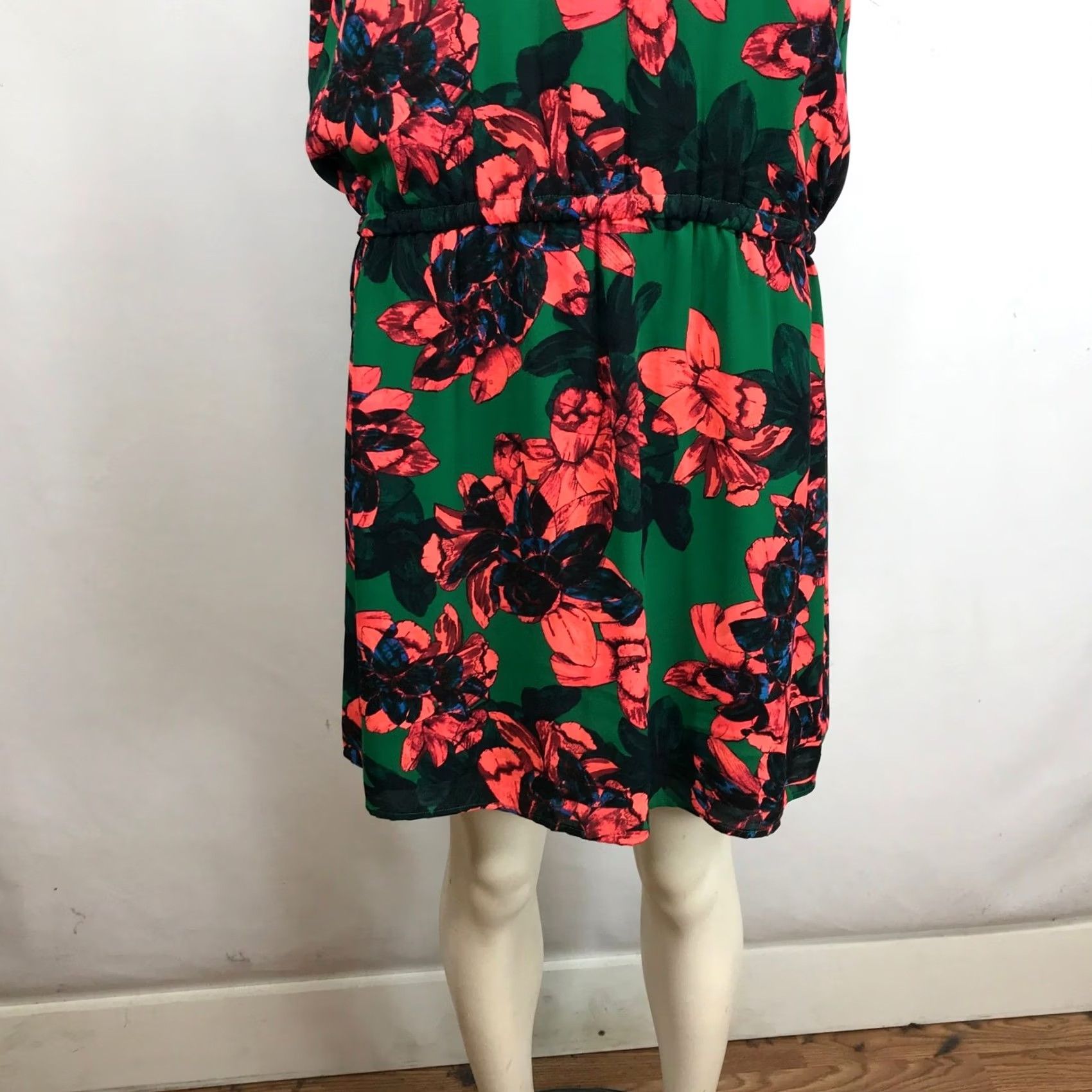 Vince Camuto Vince Camuto Green Floral Smocked Blouson Sleeveless Dress Womens M Size M / US 6-8 / IT 42-44 - 3 Thumbnail