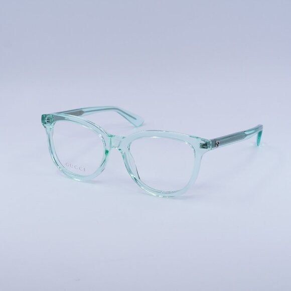 Gucci Gucci GG1687O 004 Eyeglasses Transparent Green 52mm Square Size ONE SIZE - 1 Thumbnail