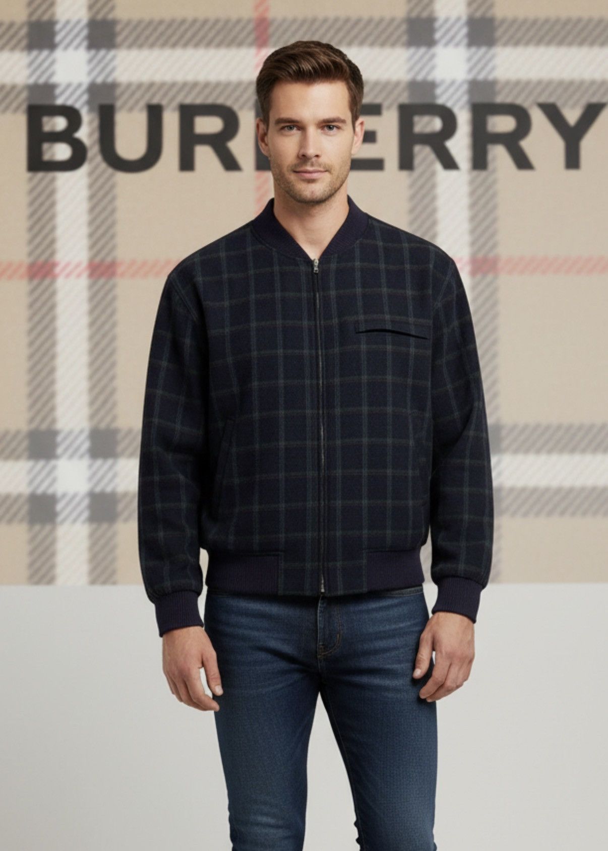 Burberry 🔥 Vintage Bomber wool jacket Burberry size M Size US M / EU 48-50 / 2 - 1 Thumbnail