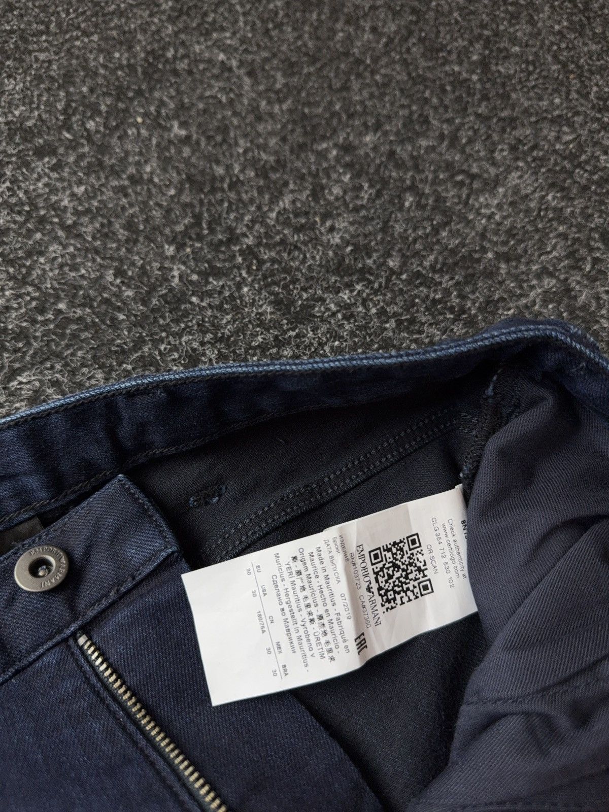 Emporio Armani NWT 00s Luxury Emporio Armani J06 Slim Fit Jeans Dark Blue Size US 30 / EU 46 - 7 Thumbnail
