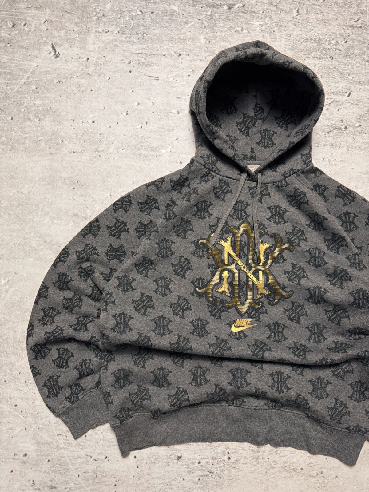 Nike × Vintage NIKE x NY VINTAGE CENTER LOGO OVERSIZE BOXY HOODIE Size US XL / EU 56 / 4 - 2 Thumbnail