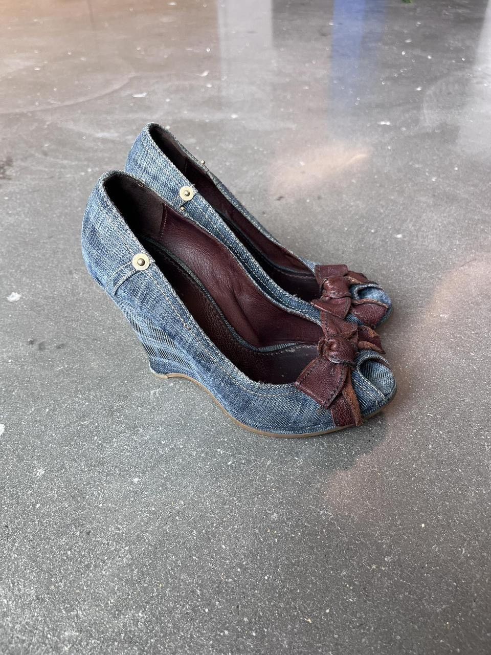 Miu Miu denim miu miu pumps Size US 5.5 / IT 35.5 - 1 Thumbnail