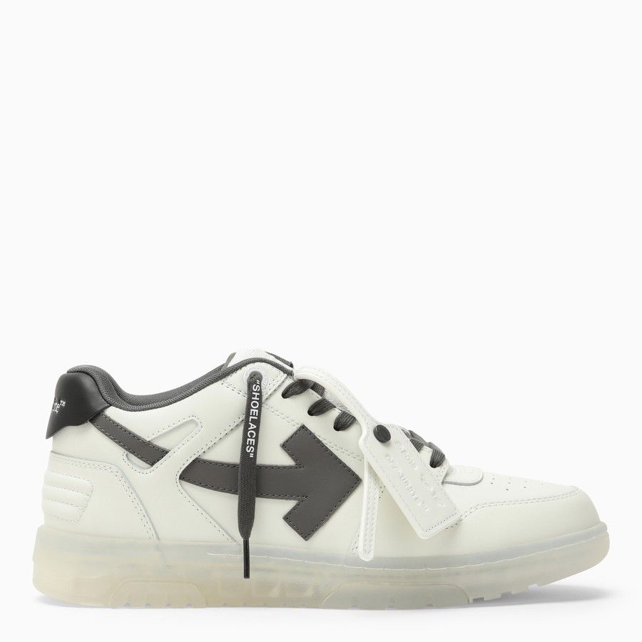 image of Off White O1D2Blof0424 Low-Top Trainers In White & Dark Grey Shoes in White/Dark Grey (Size 7)