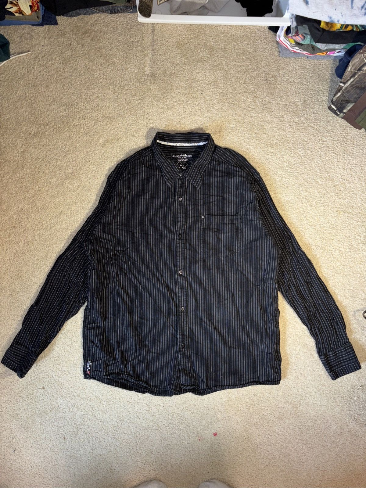 Quiksilver Quicksilver Long Sleeve Button Down Shirt Mens XXL Size US XXL / EU 58 / 5 - 1 Thumbnail