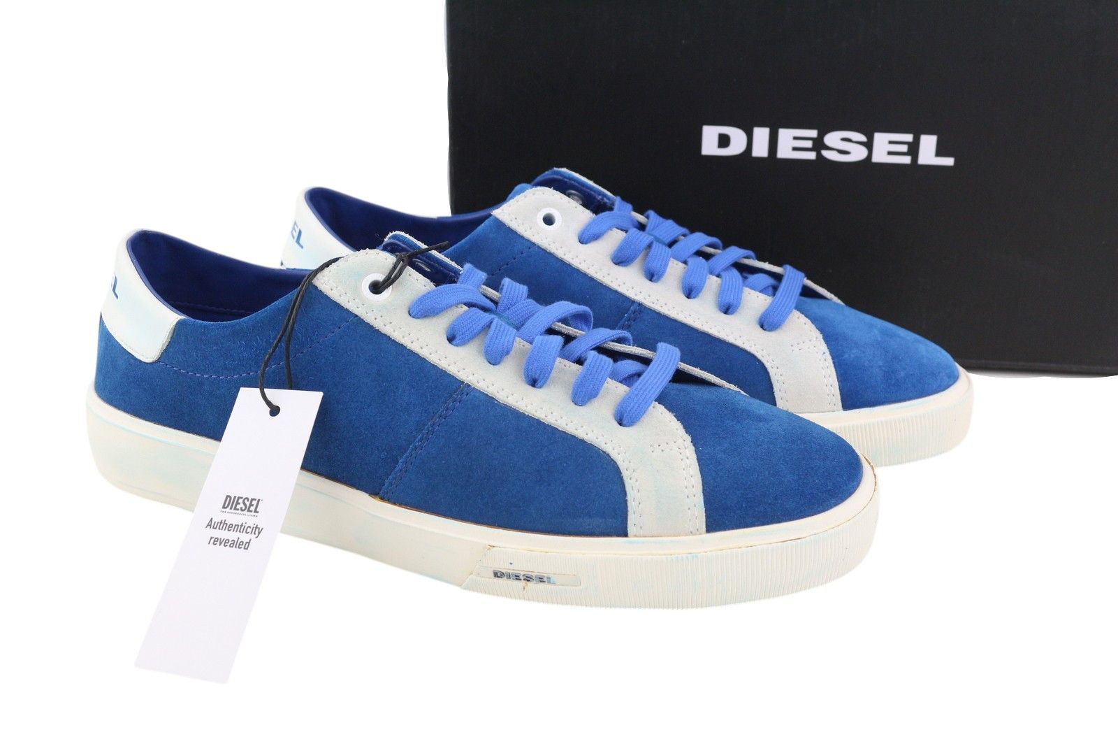 Diesel S-Mydori Lc Eu42.5 Blue Suede Leather 41543 Shoes, Men's (Size 9.5)