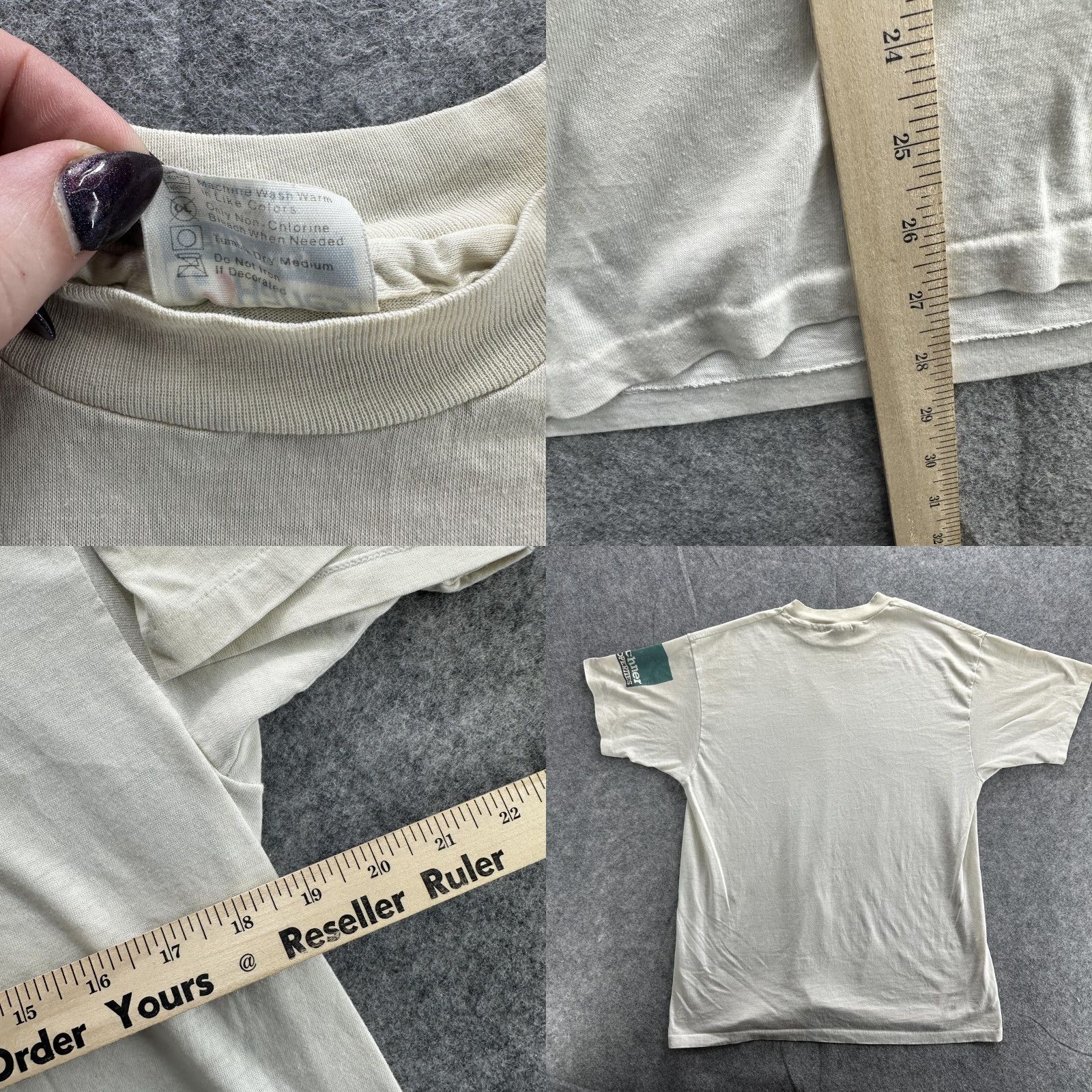 Hanes VINTAGE Eichner Properties Shirt Mens XL Beige Hanes Fifty-Fifty Promo Tee 90s USA Size US XL / EU 56 / 4 - 8 Thumbnail