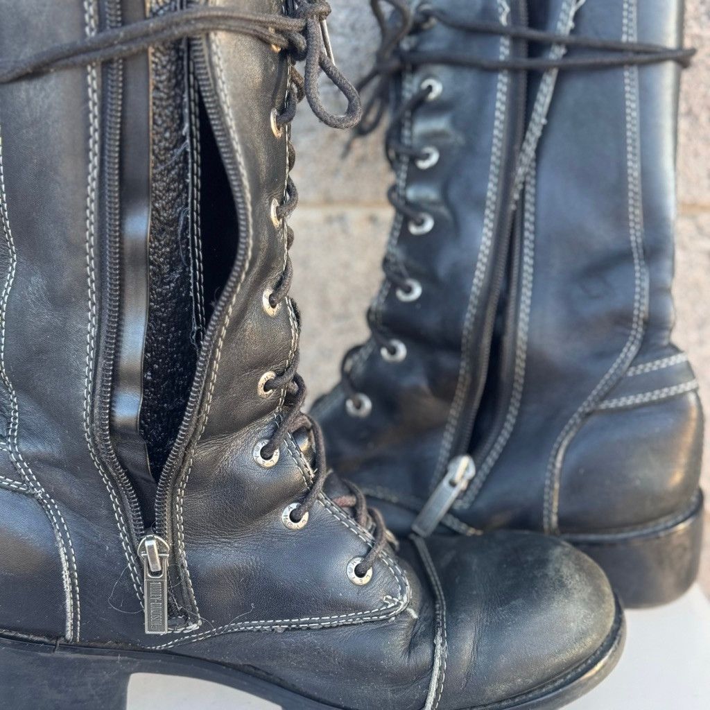 Harley Davidson Harley-Davidson Lace Up Black motorcycle Riding Boots 8.5 Size US 8.5 / IT 38.5 - 8 Thumbnail