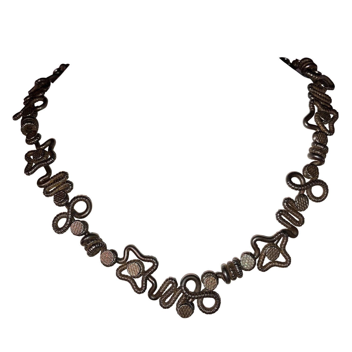 Handmade Brutalist Hand Made Steel Nail Artisan Necklace Size ONE SIZE - 1 Thumbnail