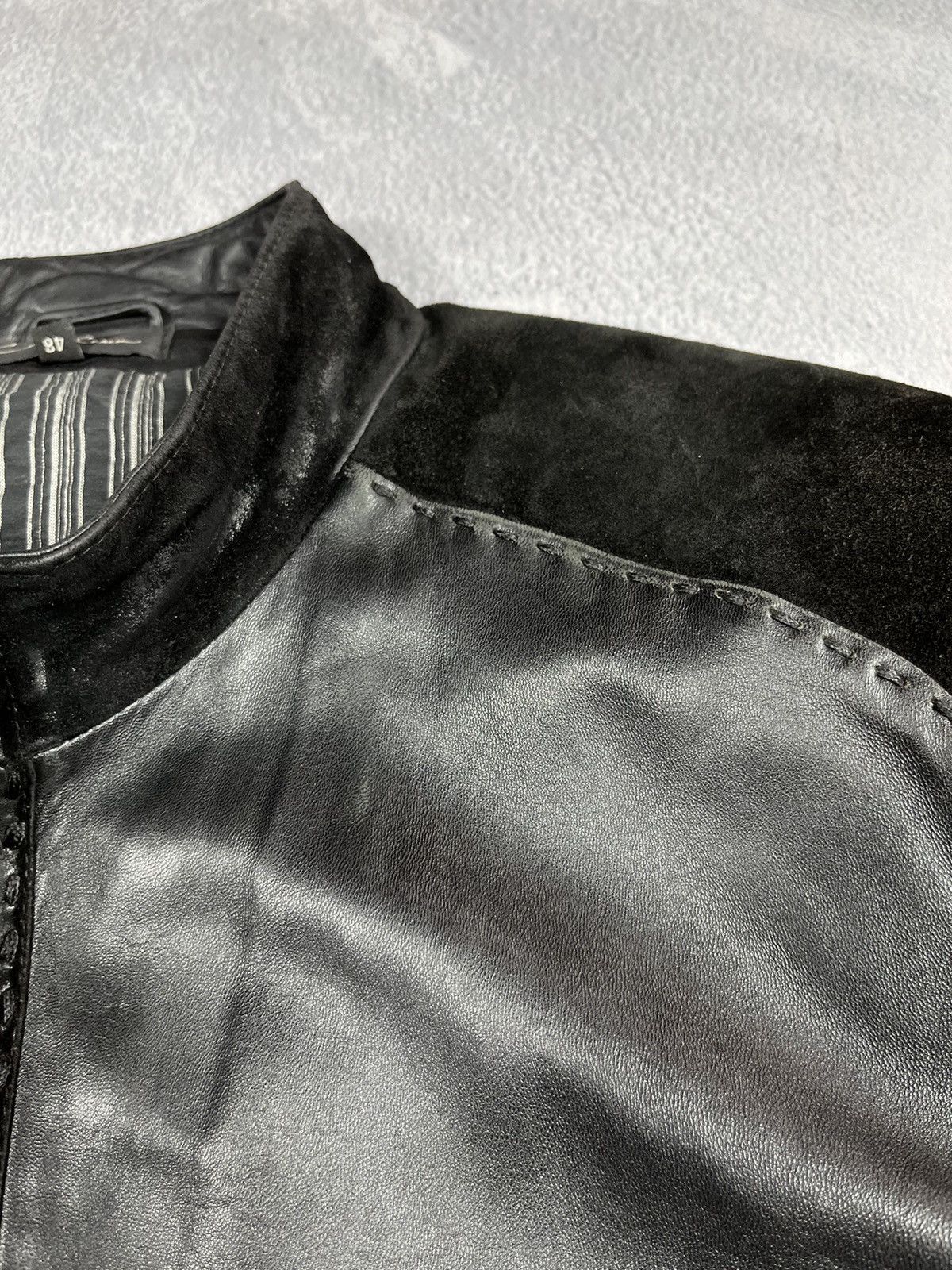 Vintage Vintage 90s Leather zip Jacket biker streetwear style Size US M / EU 48-50 / 2 - 9 Thumbnail