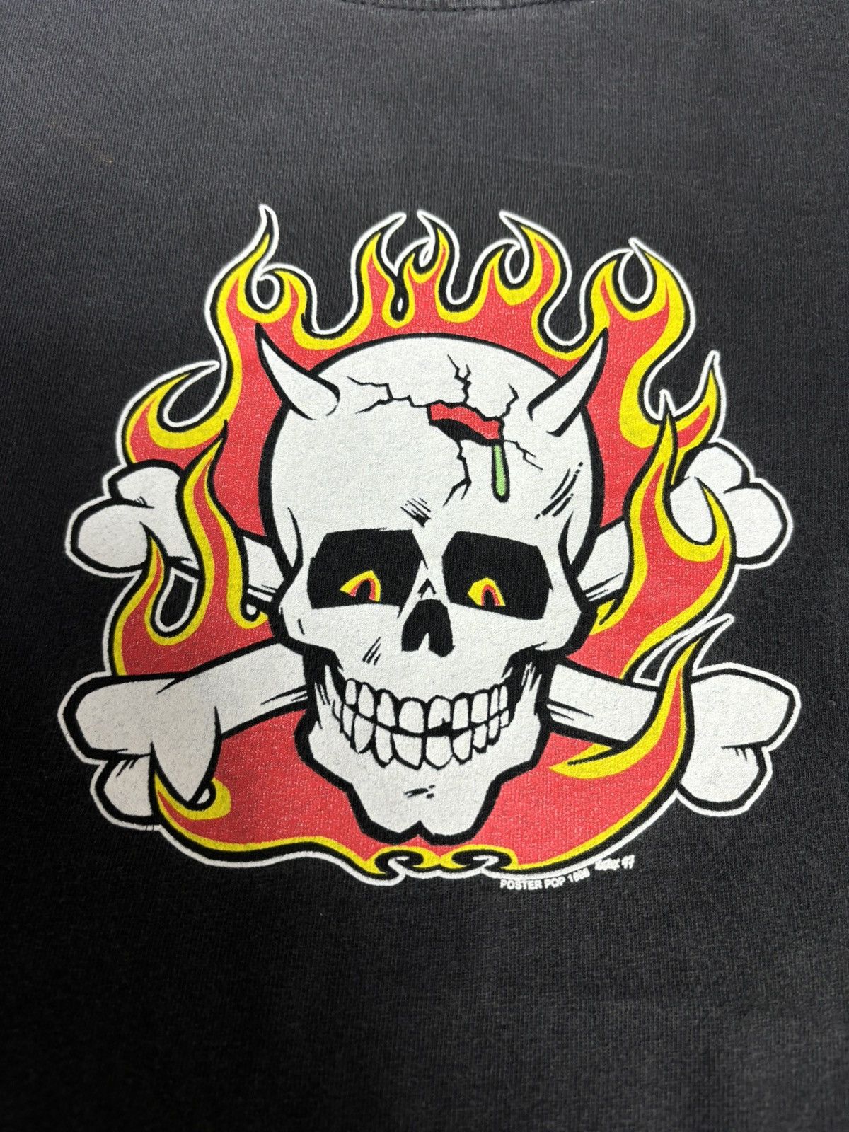 Vintage Vintage 90’s Poster Pop Flame Skull Artist Vince Ray Size US XXL / EU 58 / 5 - 2 Thumbnail