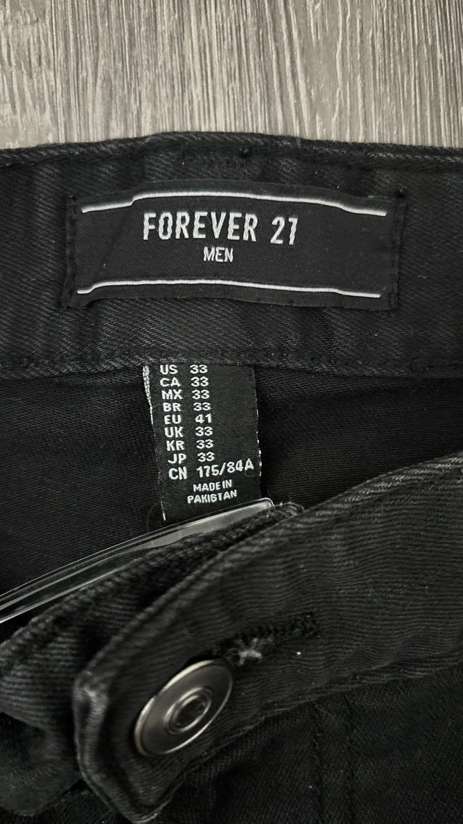 Other BASIC BLACK RIPPED SKINNY JEANS Size US 33 - 3 Thumbnail
