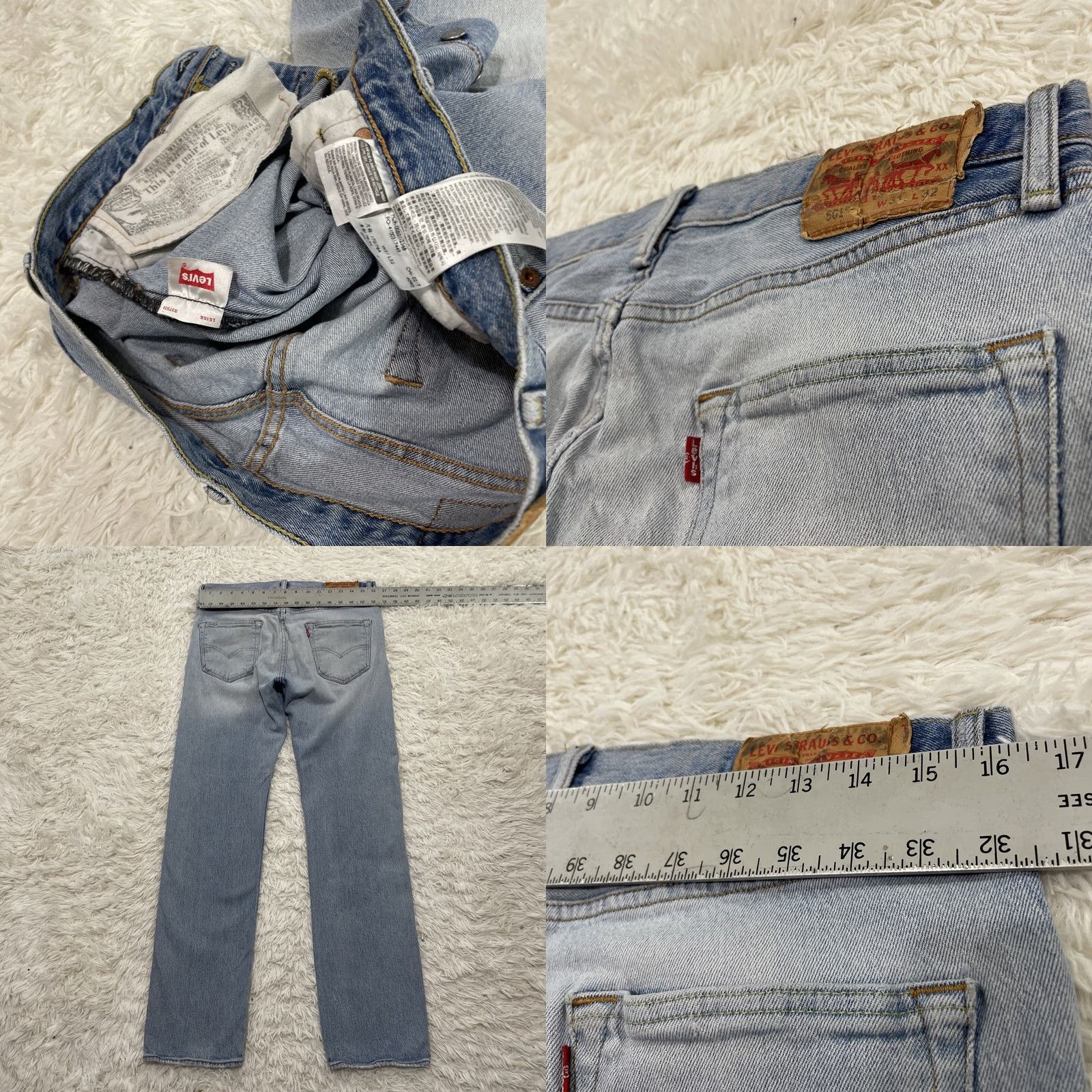 Levi's VINTAGE Levi's 501xx Jeans Men 31x32 Light Blue Rivet Fly 501 xx Y2k Grunge Premium Denim Jeans Mens Regular 31 Blue 501 Series Size US 31 - 11 Thumbnail