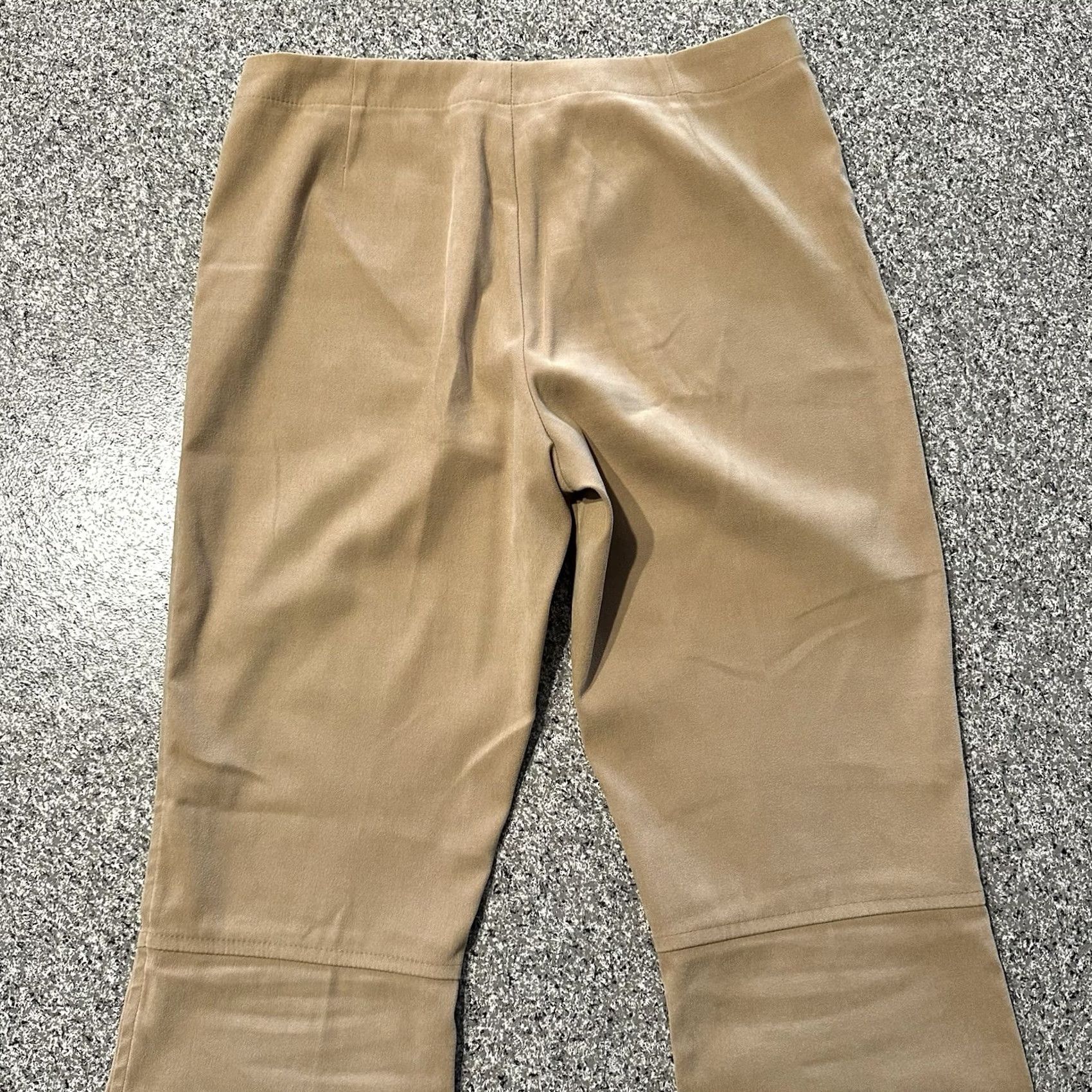 Zara Zara Basic Pants Womens 8 30x30 Mid Rise Casual Trouser Straight Leg Stretch Tan Beige Size 30" / US 8 / IT 44 - 5 Thumbnail
