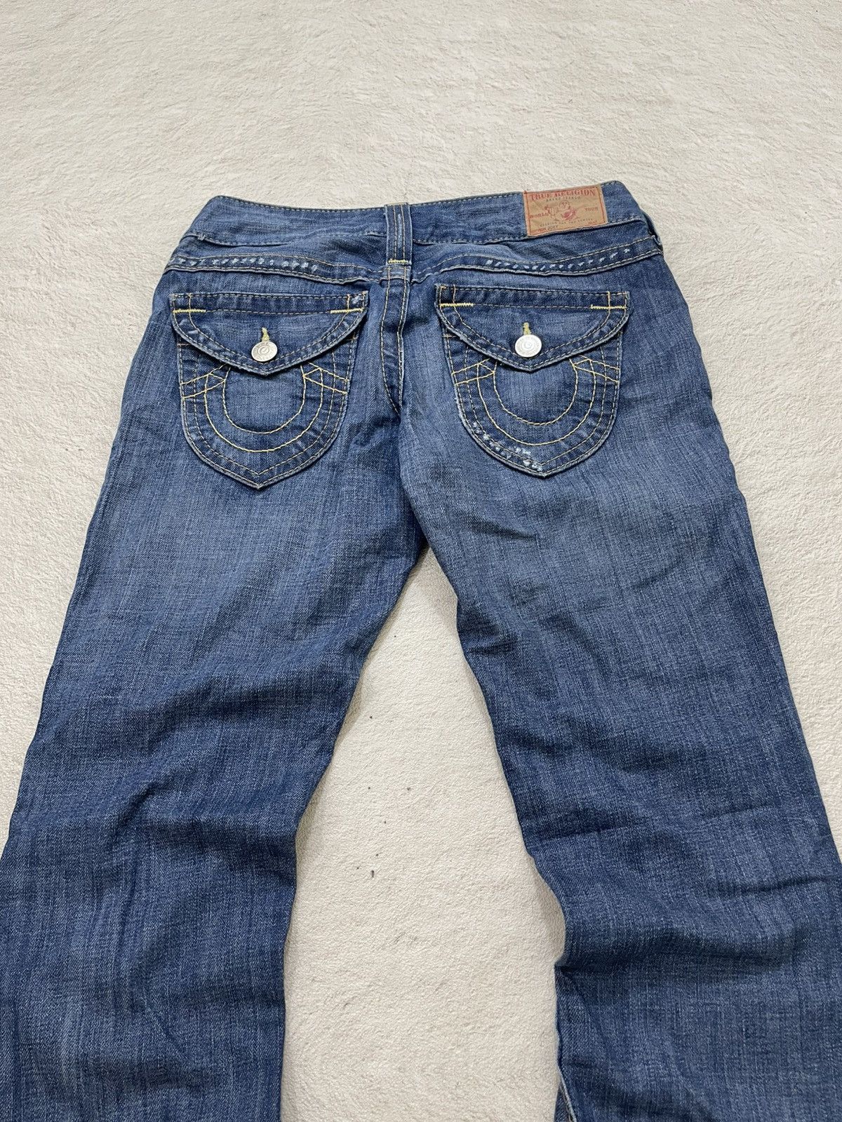 Japanese Brand 2000s Diesel Flare Denim Ripped Bootcut Jeans Wash Y2K Size US 28 / EU 44 - 9 Thumbnail