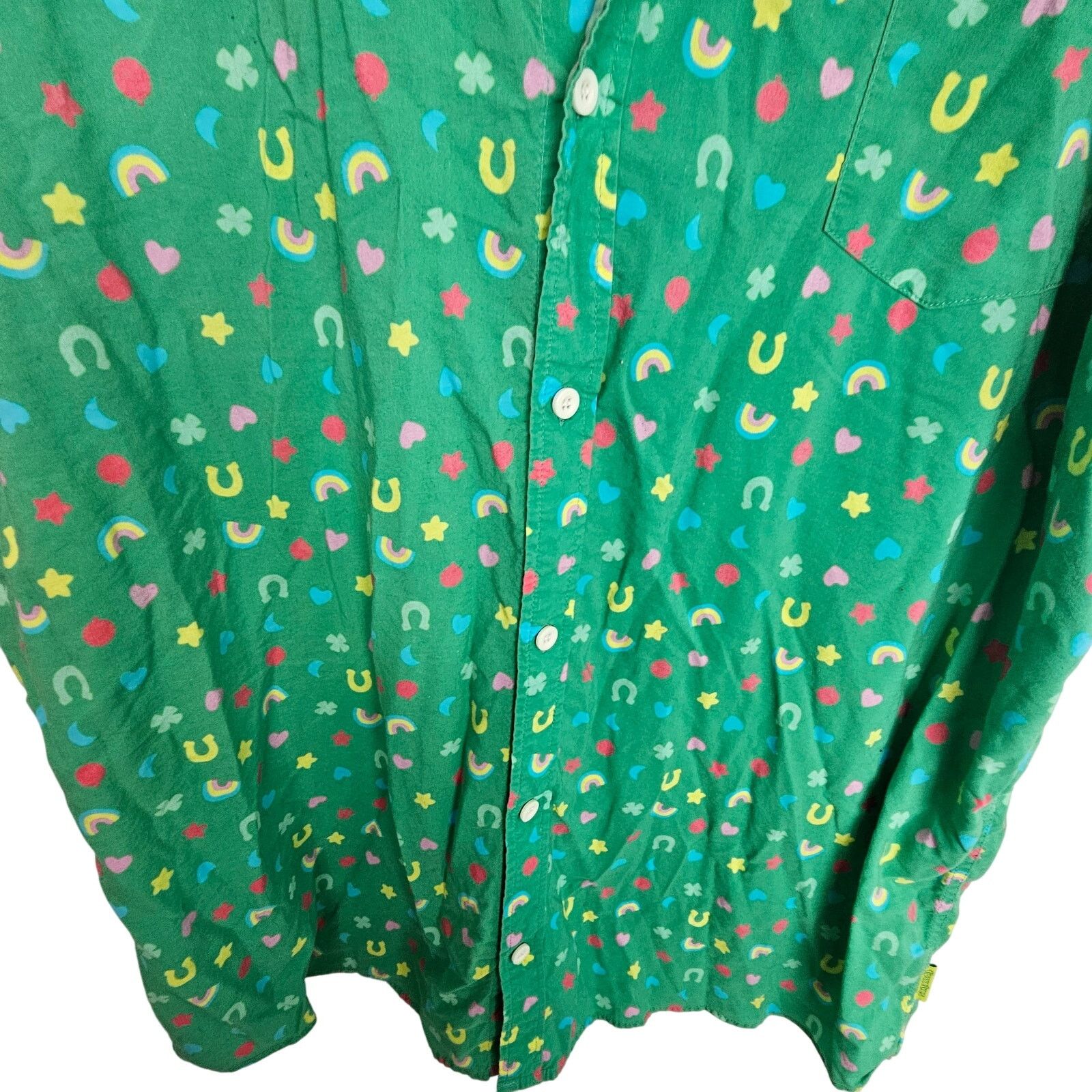 Tipsy Elves Tipsy Elves Shirt Green Lucky Charm Print Button 3XL Size US XXL / EU 58 / 5 - 3 Thumbnail