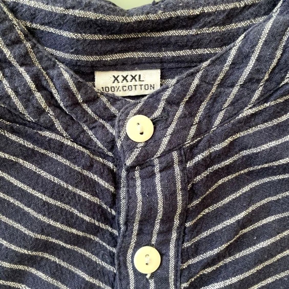 Vintage VINTAGE NEWLYN FISHERMAN'S SMOCKS Shirt XXL Navy Stripe Mens Size US XXL / EU 58 / 5 - 3 Thumbnail
