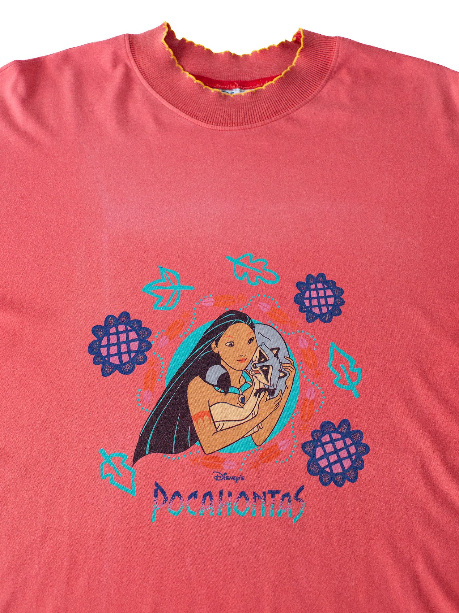 Cartoon Network Vintage 90s / 00s Y2K Pocahontas Disney Movie T-Shirt Size US XL / EU 56 / 4 - 3 Thumbnail