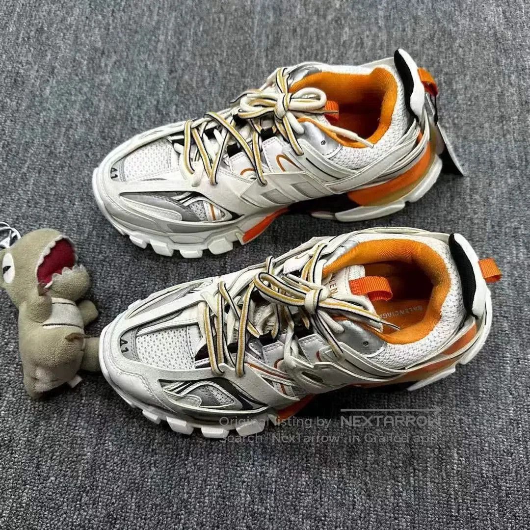Balenciaga Balenciaga Track 41 White Orange. Size US 8 / EU 41 - 1 Thumbnail