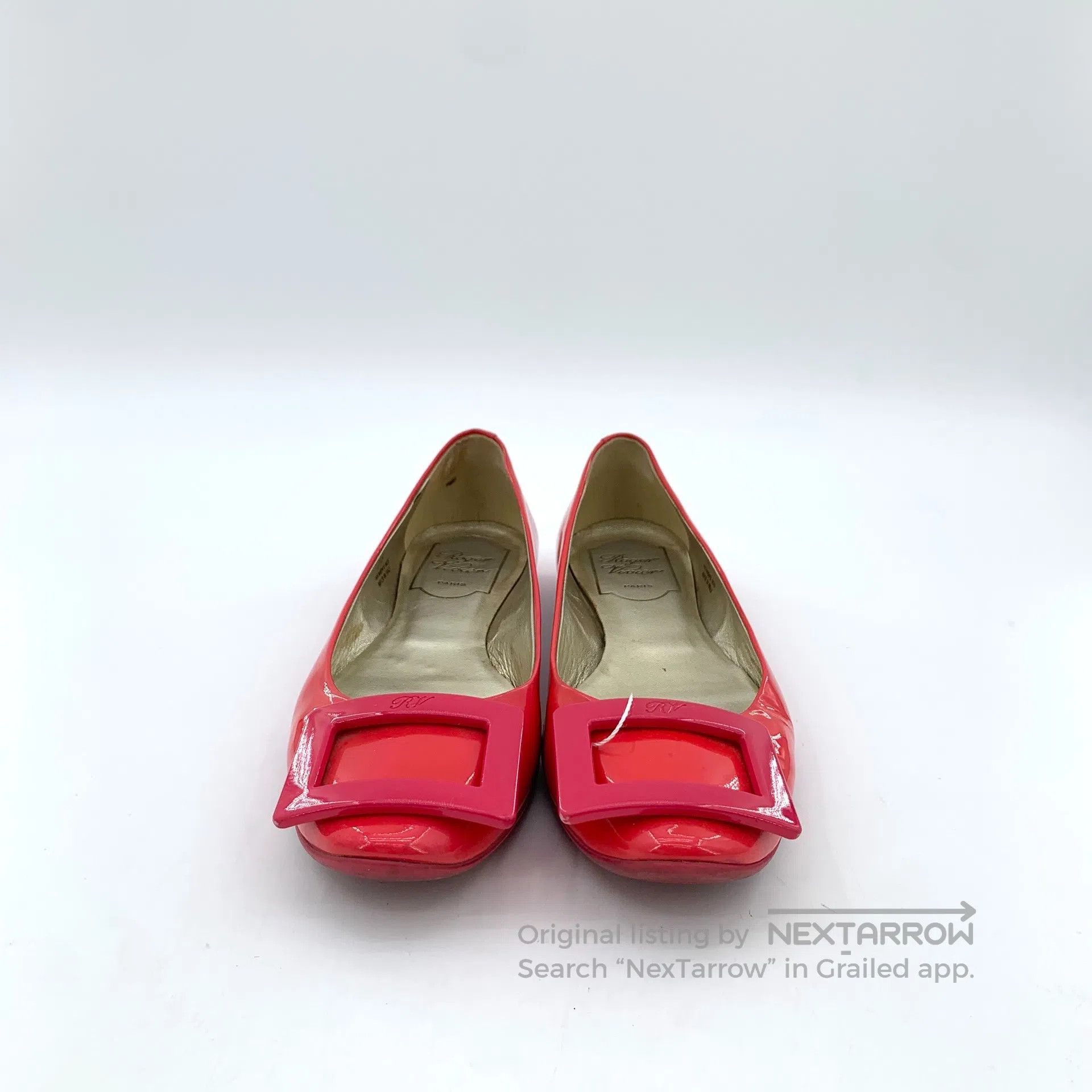 Roger Vivier Roger Vivier Red Patent Leather Buckle Casual Flat Loafers Size US 5.5 / IT 35.5 - 3 Thumbnail