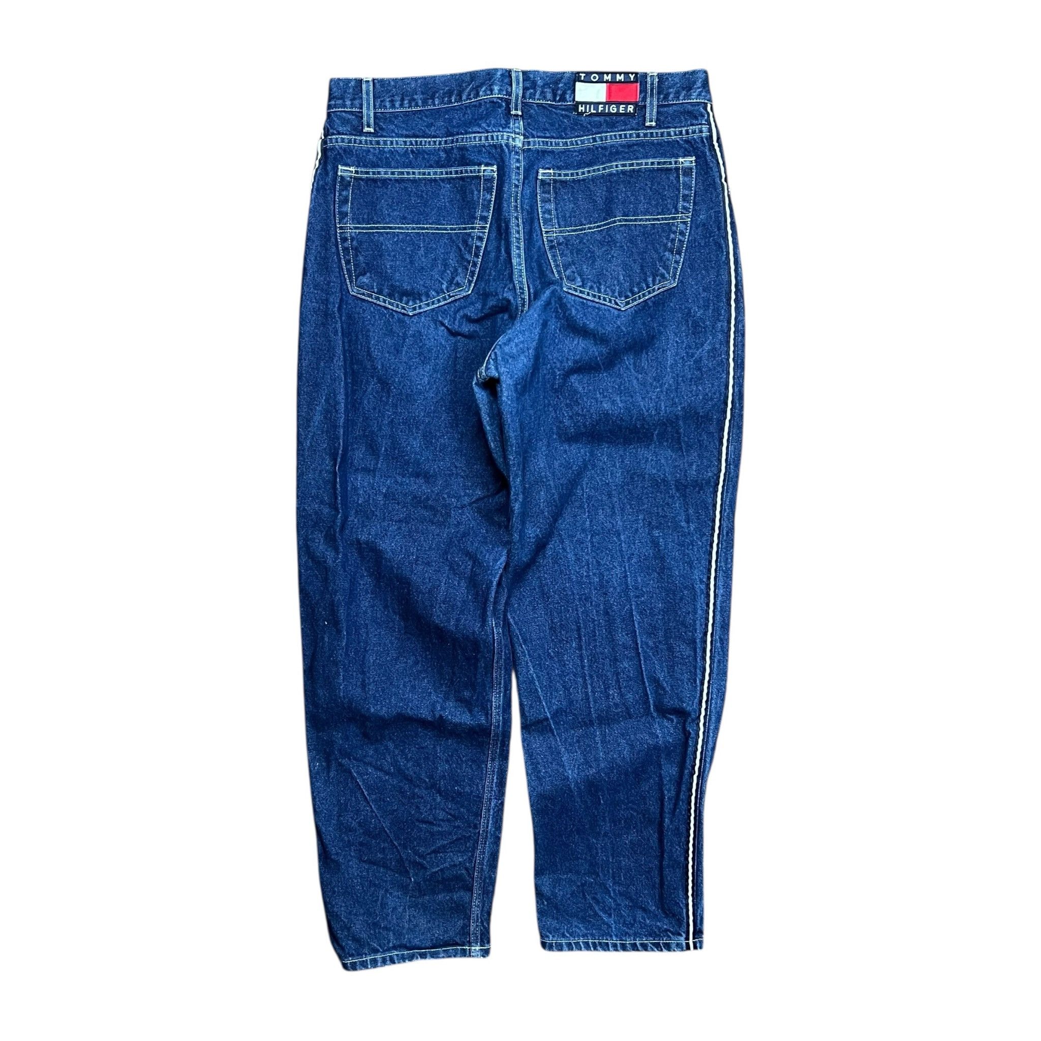 Tommy Hilfiger Vintage Tommy Hilfiger Side Stripe Relaxed Denim Jeans Size US 36 / EU 52 - 7 Thumbnail