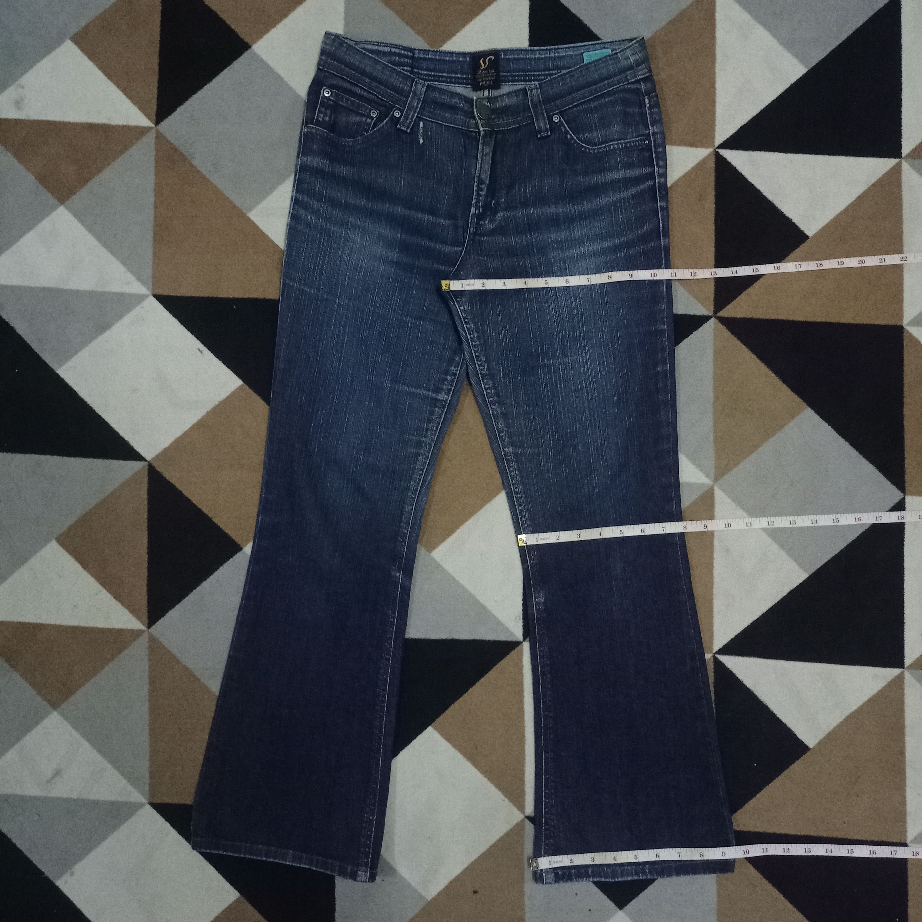 Edwin Vintage Japanese Edwin Blue Wash Flare Jeans 30x29 Size 30" / US 8 / IT 44 - 10 Thumbnail