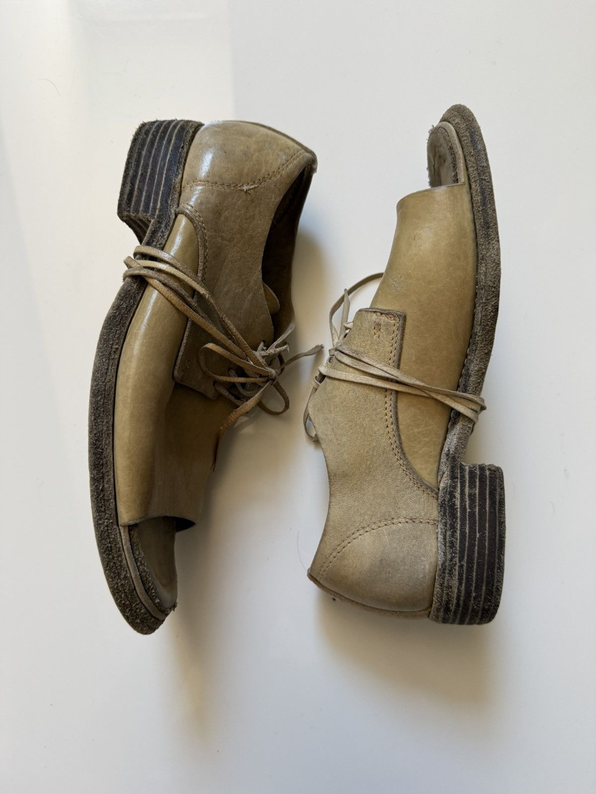 Guidi Open-Toe oxfords with wrap laces Size US 6 / IT 36 - 3 Thumbnail