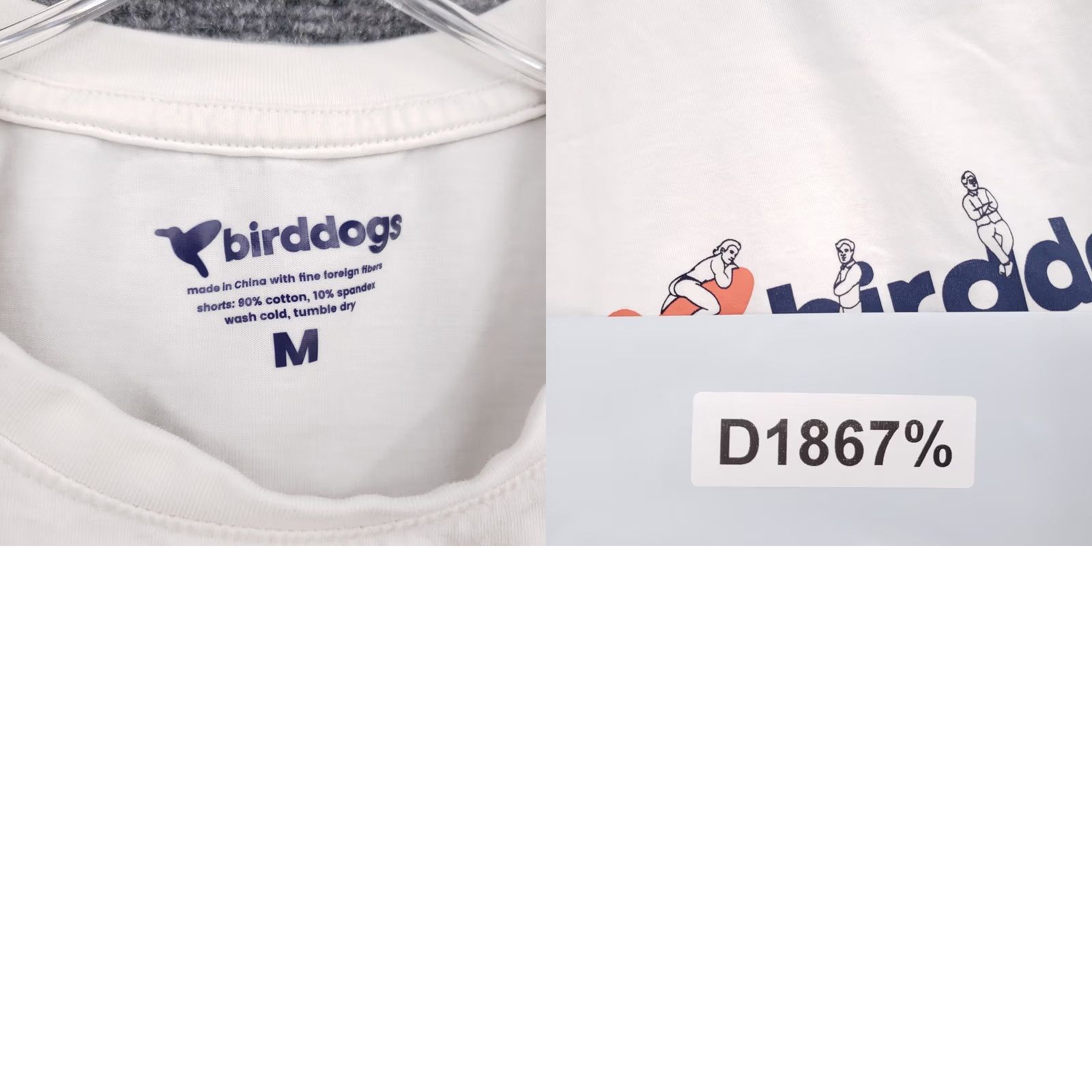 Vintage Birddogs Shirt Mens M White Graphic Cotton Stretch Short Sleeve Athletic Size US M / EU 48-50 / 2 - 8 Thumbnail