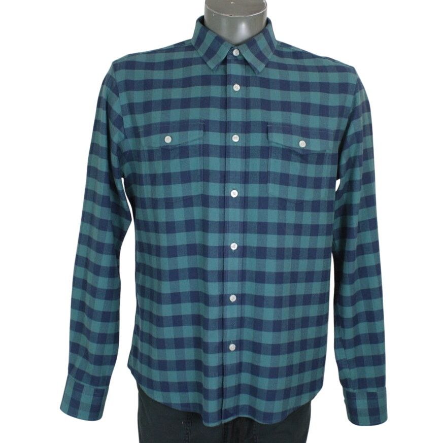 UNTUCKit UNTUCKit Flannel Shirt Mens L Blue Buffalo Plaid Slim Fit Size US L / EU 52-54 / 3 - 1 Thumbnail