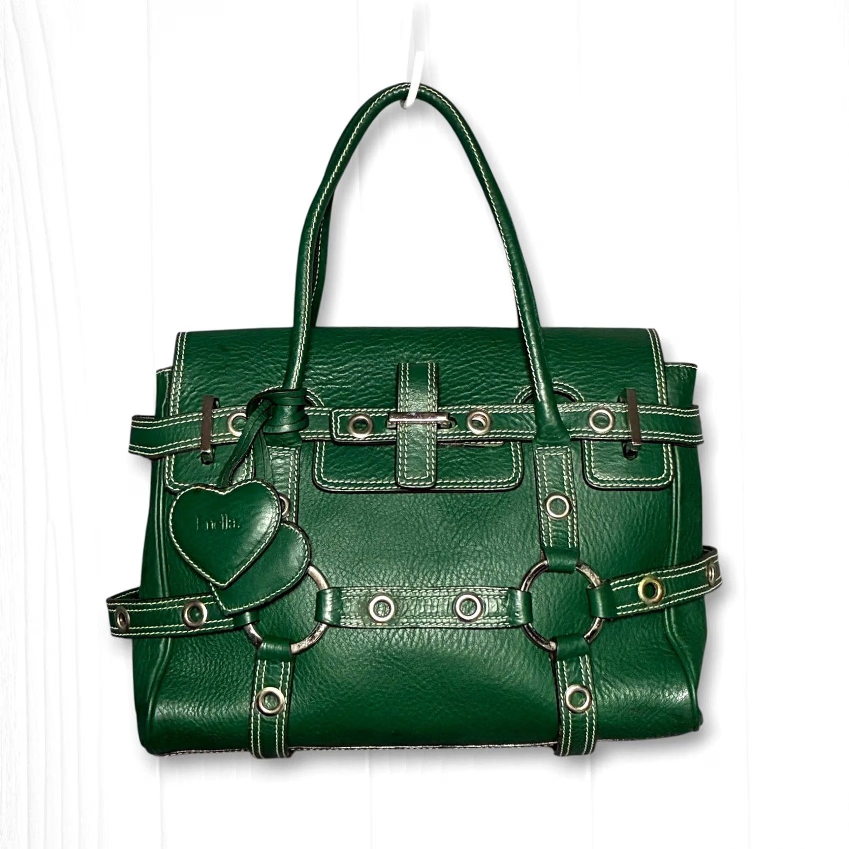 Vintage VINTAGE Luella Satchel Handbag Giselle Grommet Green Bag Size ONE SIZE - 2 Thumbnail
