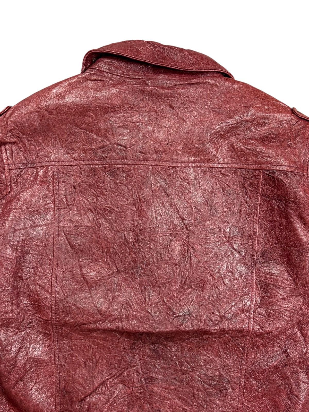 Ekam 2000s Tete Homme - Red Blood Rider Leather Jacket Size US M / EU 48-50 / 2 - 8 Thumbnail
