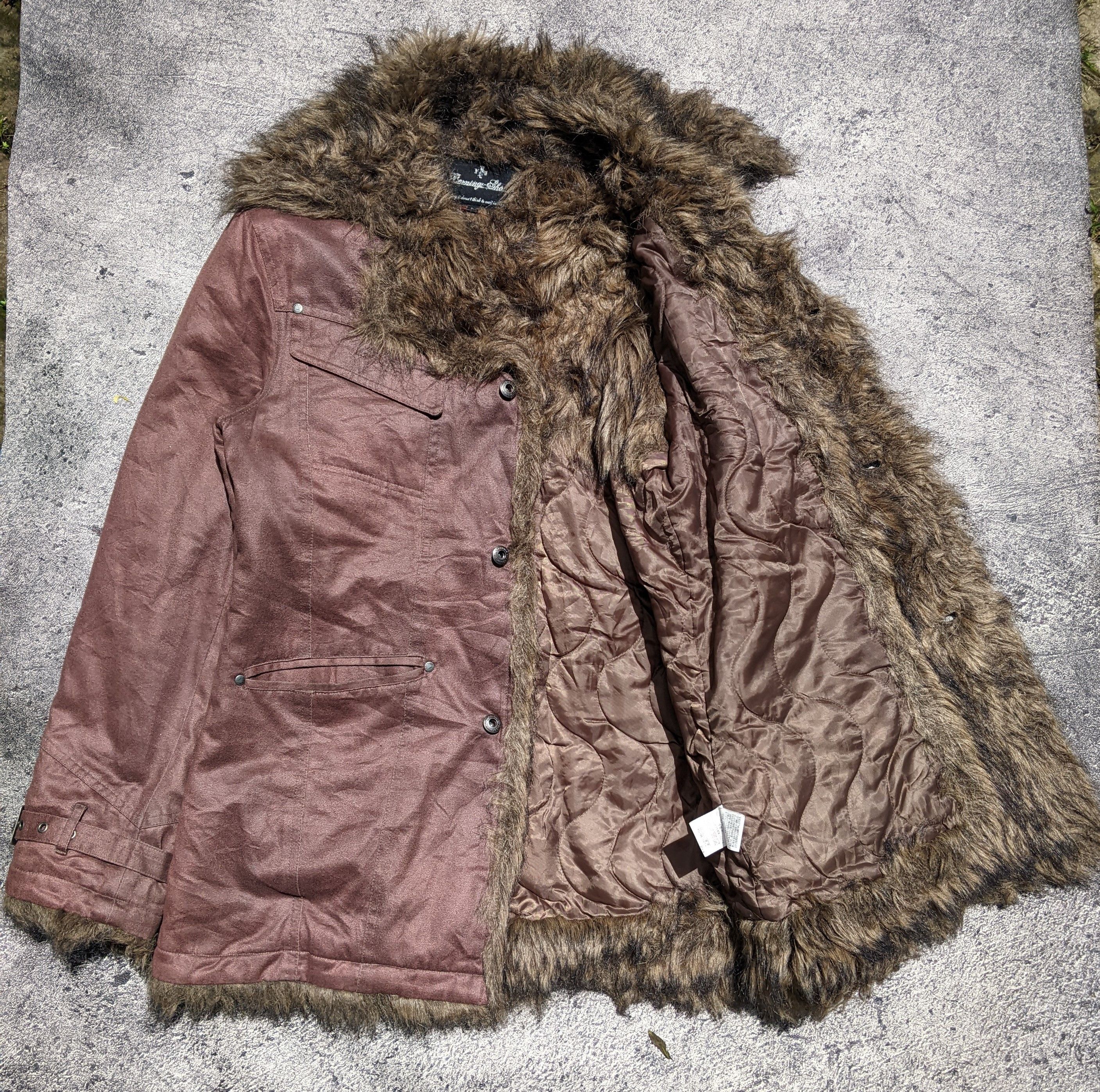 Other Berning Sho Fur Suede Jacket Vkei Style Size US L / EU 52-54 / 3 - 3 Thumbnail