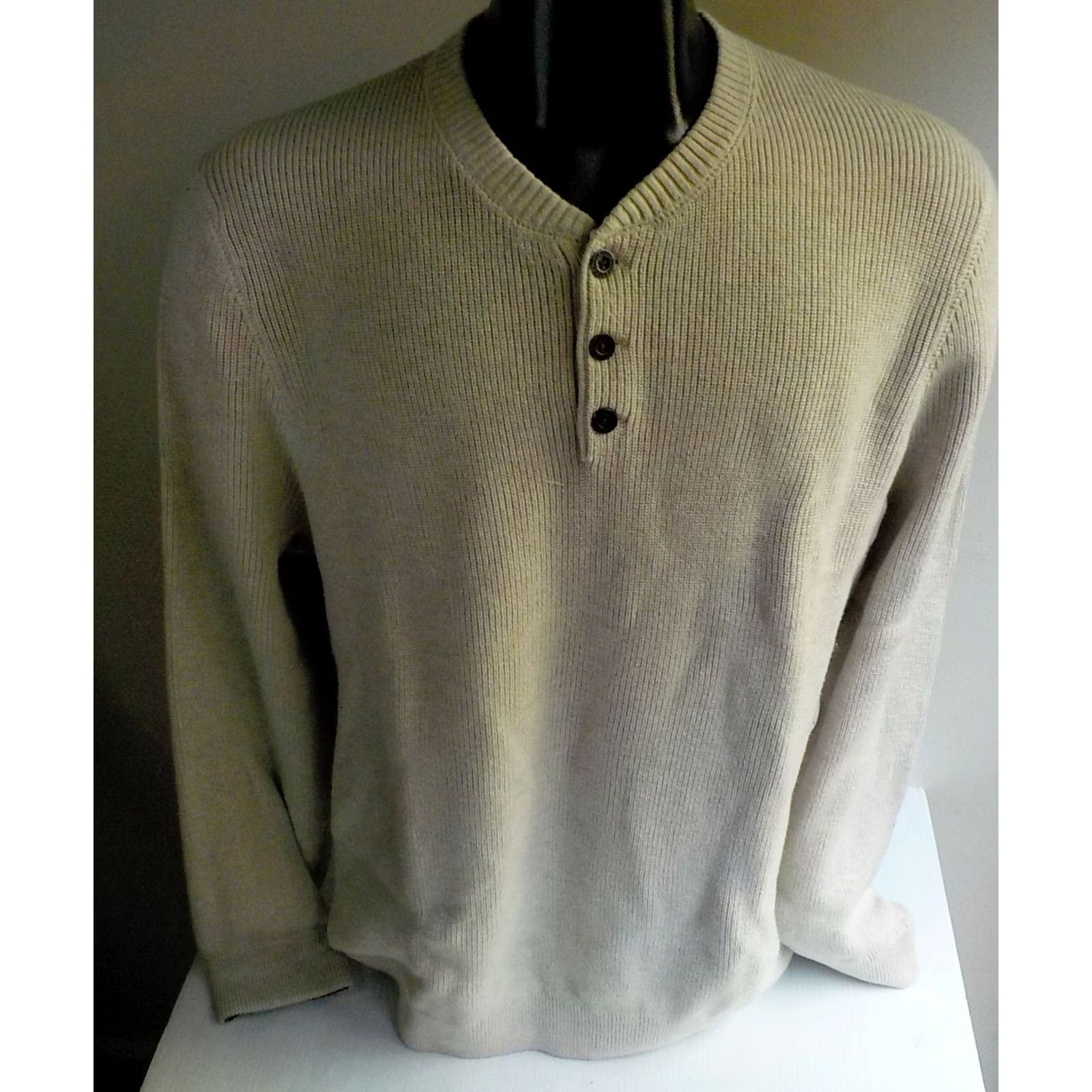 Eddie Bauer Eddie Bauer Henley Pullover Sweater 100% Cotton Ivory XL Mens Adults Regular Size Shirt Pullover 3 Button Size US XL / EU 56 / 4 - 2 Thumbnail