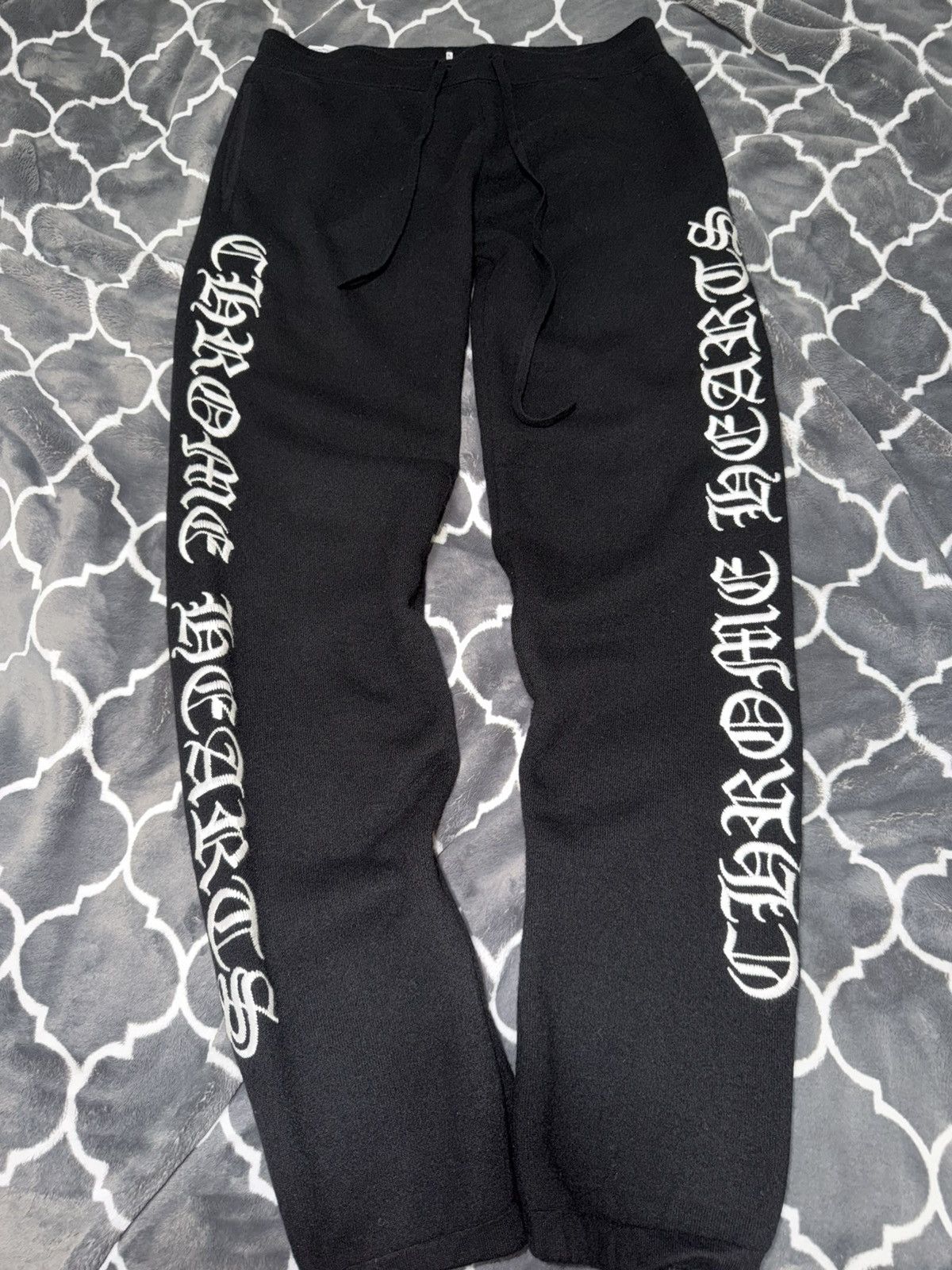 Chrome Hearts Chrome Hearts Embroidered Cashmere Sweatpants Size US 34 / EU 50 - 1 Thumbnail