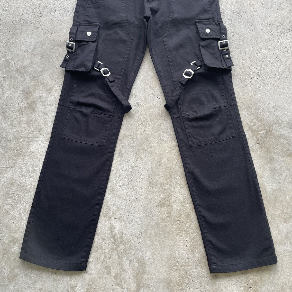 If Six Was Nine Japanese Brand Black BONDAGE Cargo Pants Double Knee W30 Size US 30 / EU 46 - 5 Thumbnail