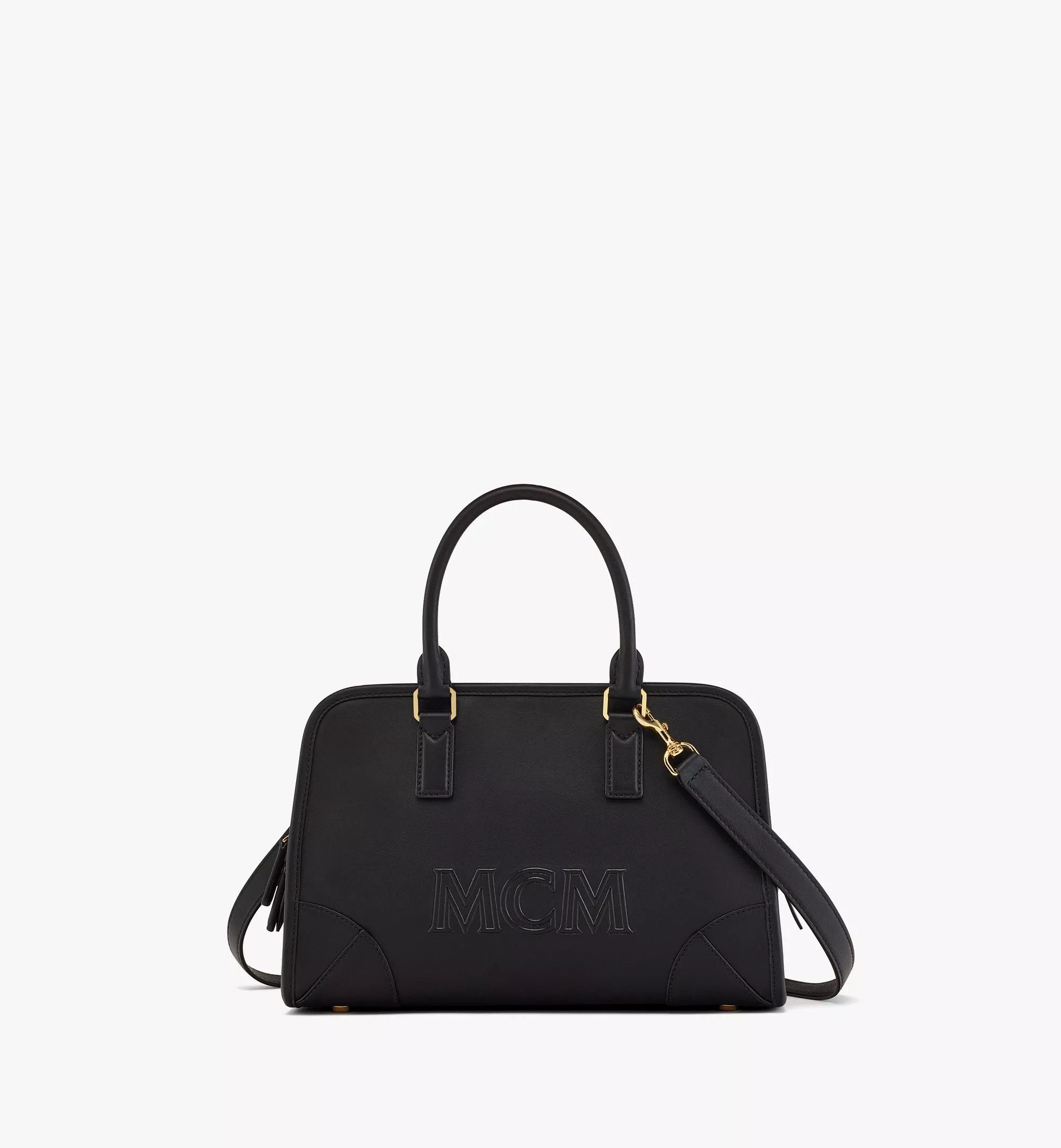 MCM o1mt1gz0125 Size: OS / Boston Medium Bag in Black Size ONE SIZE - 1 Thumbnail