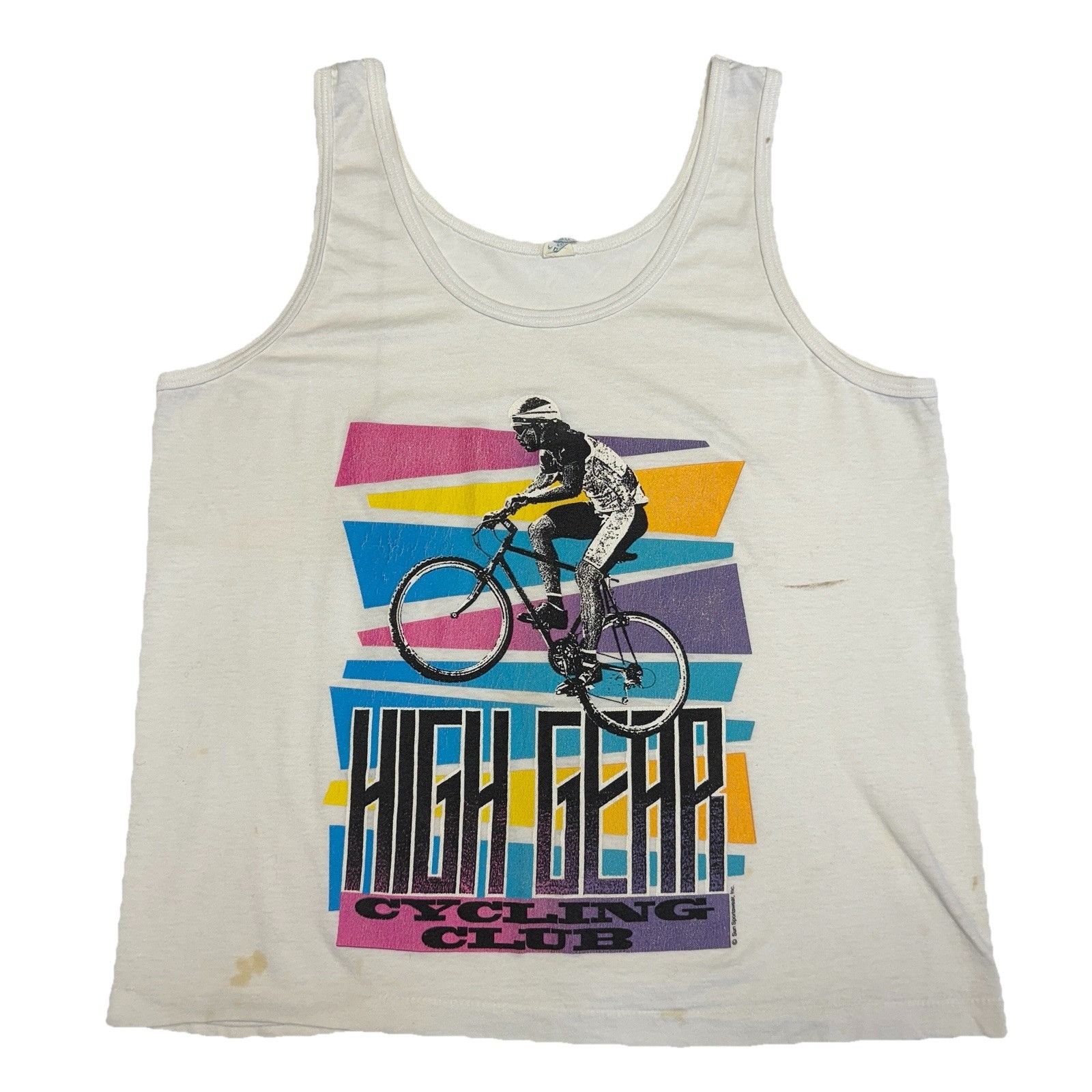 Vintage Vintage 80s High Gear Cycling Gear Tank Top Shirt Mens L Size US L / EU 52-54 / 3 - 1 Thumbnail