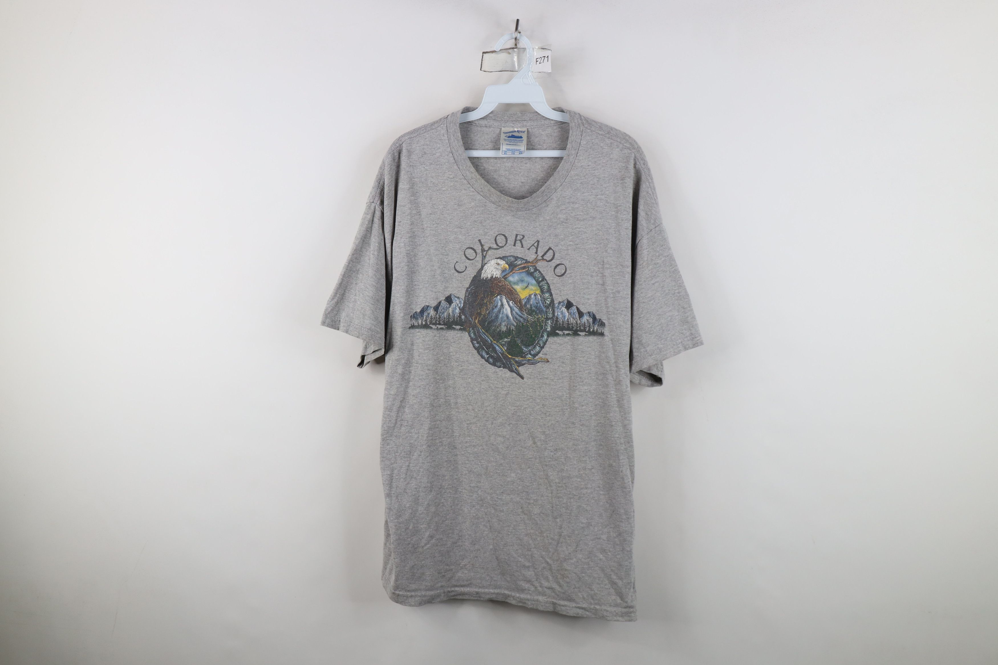 Vintage Vintage 90s Y2K Streetwear Eagle Mountains Nature T-Shirt Size US XL / EU 56 / 4 - 1 Thumbnail
