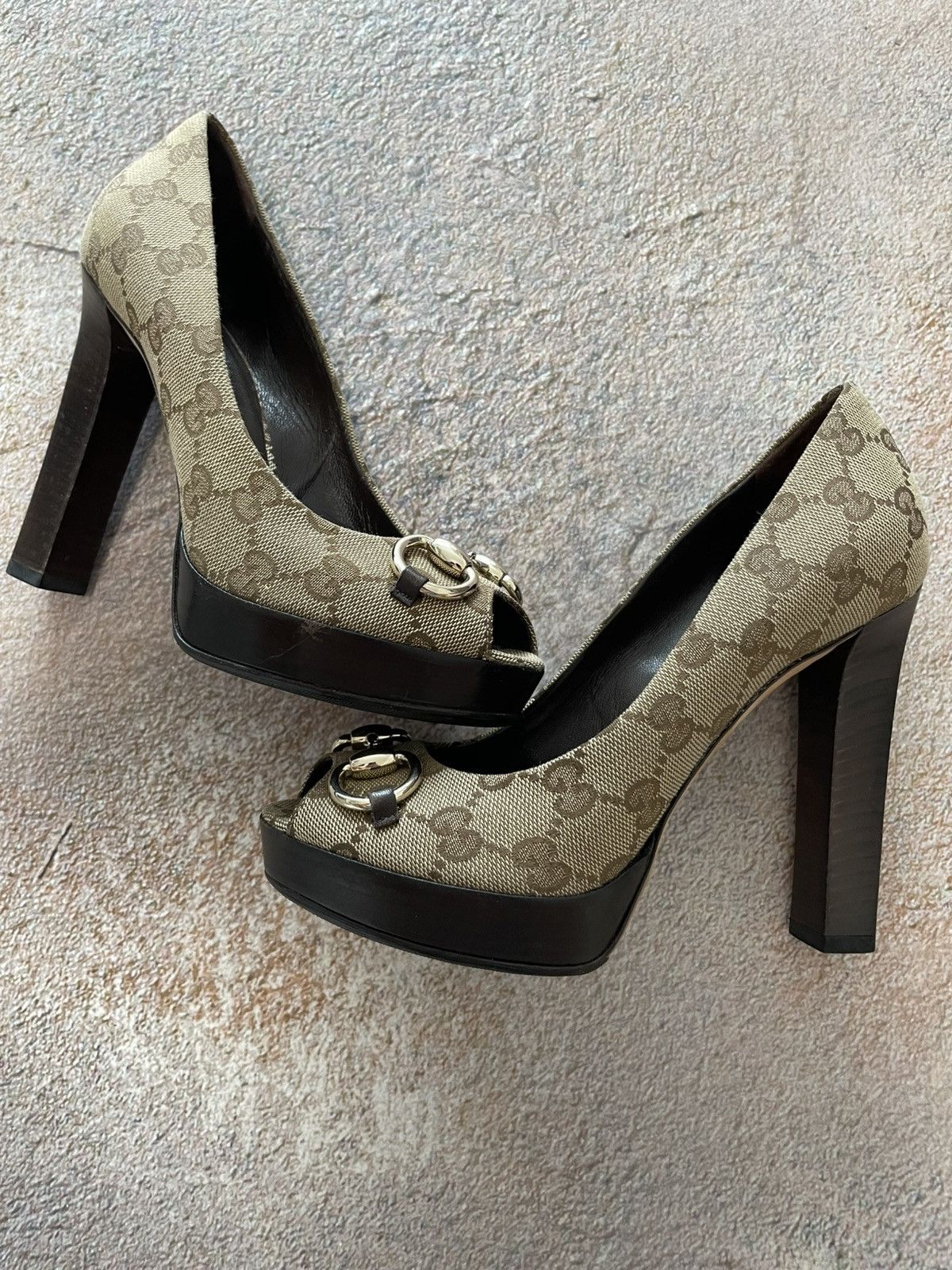 Gucci Gucci GG Monogram Canvas Heels Size US 6 / IT 36 - 2 Thumbnail