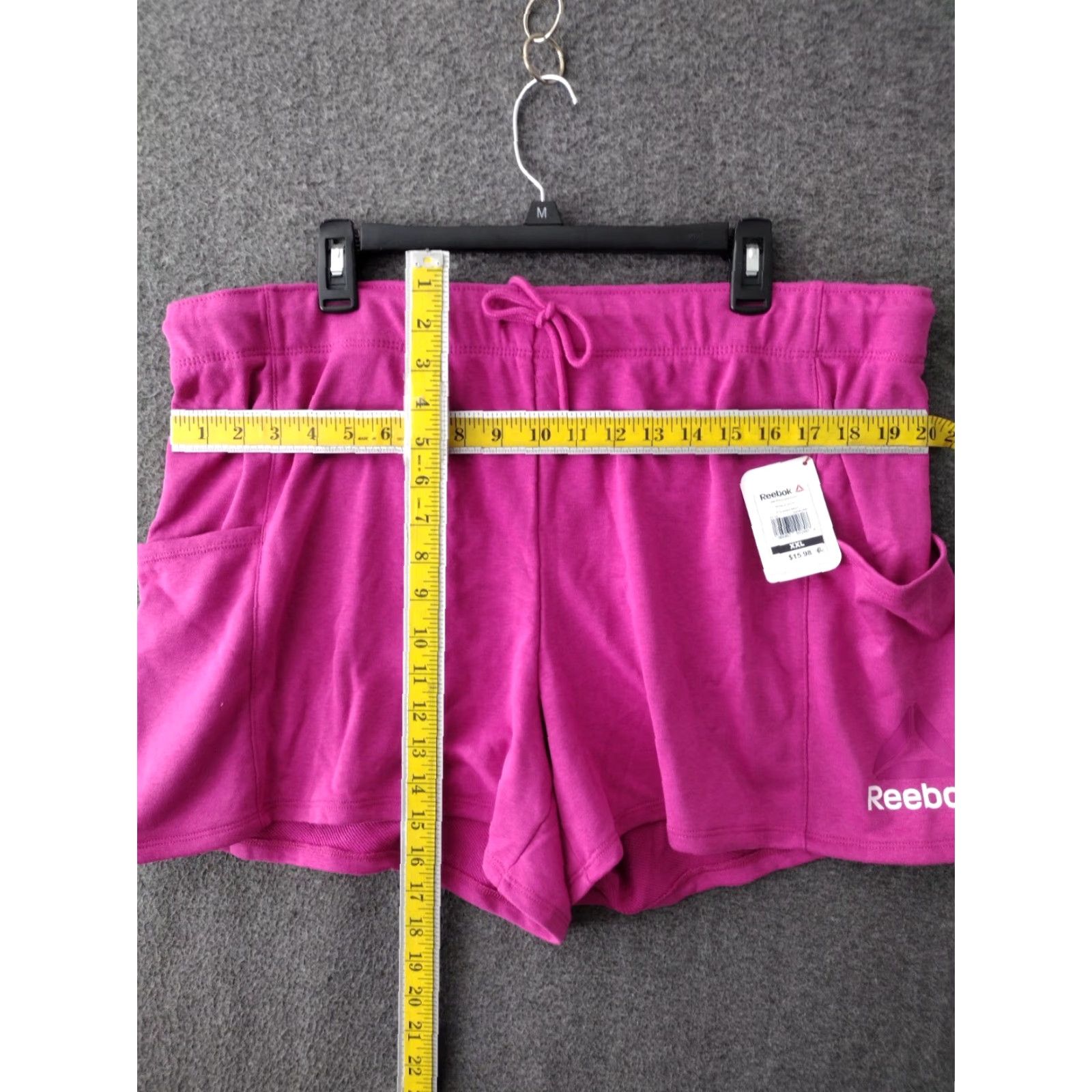 Reebok Reebok Women's Pink Activewear Relaxed Drawstring Shorts with Pockets XXL Size 40" / US 18 - 4 Thumbnail